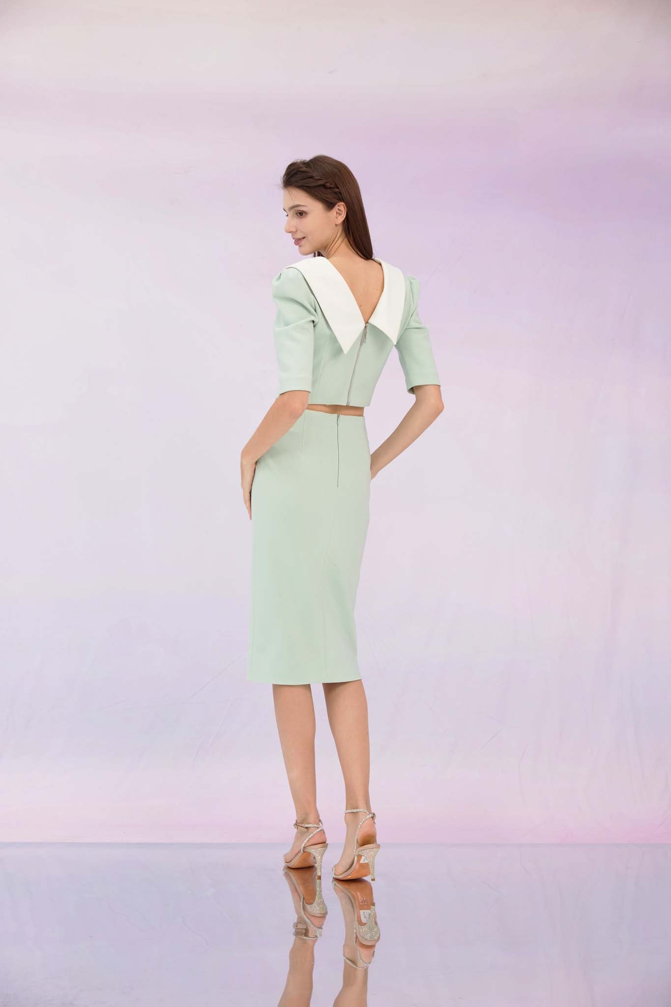 Gerilynn Mint Pencil Skirt