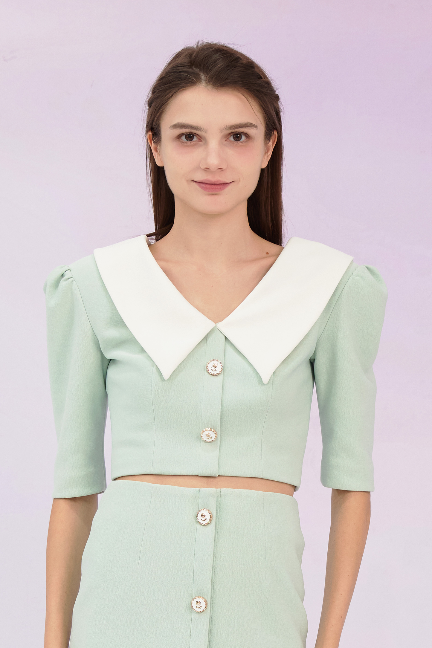 Gerilynn Mint Puffy Sleeve Top