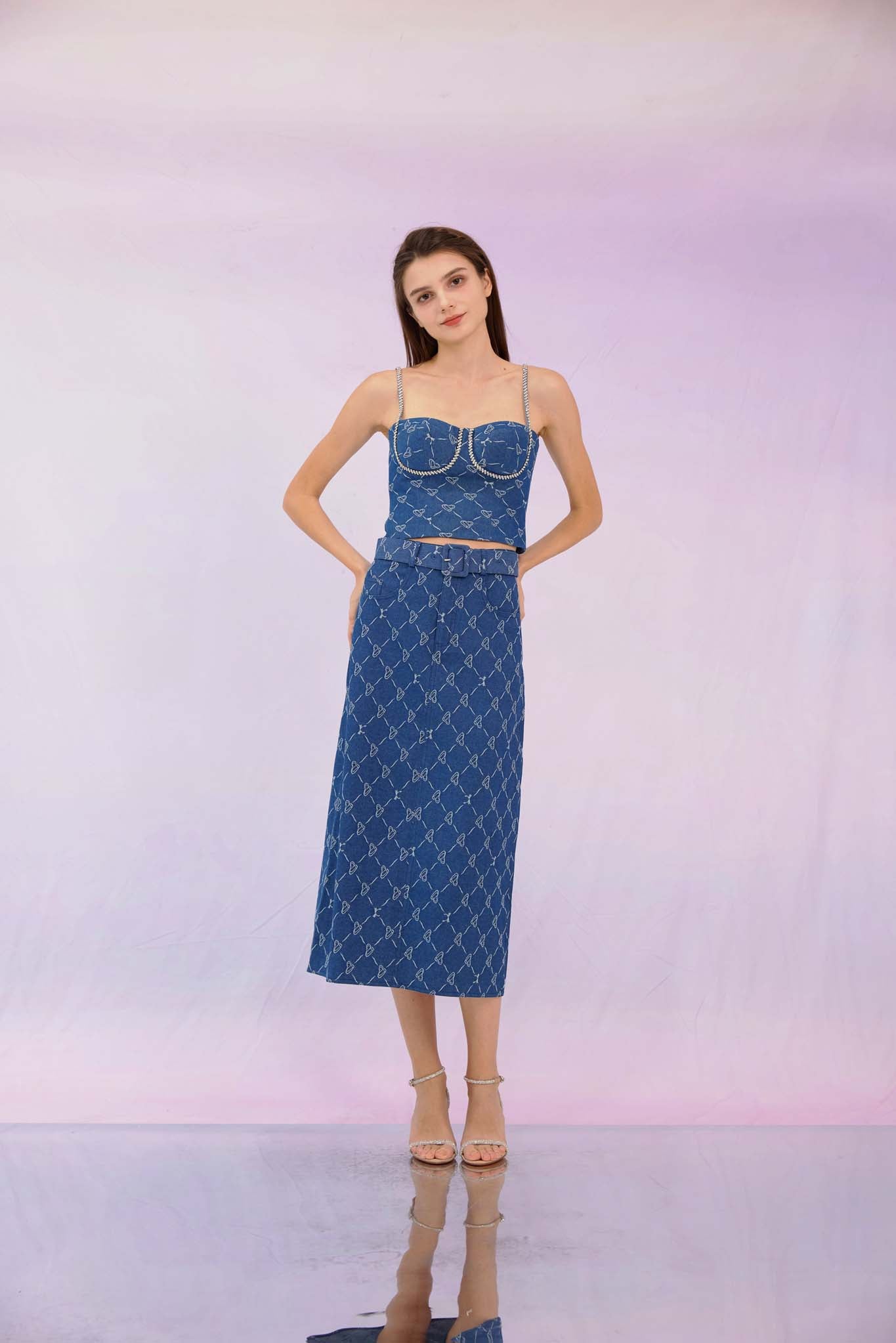 Gabbie Dark Blue Denim Skirt