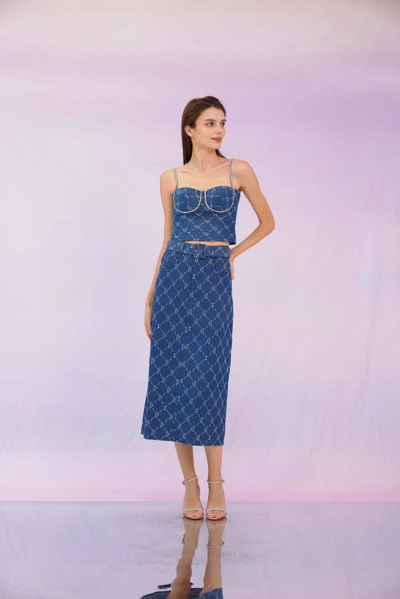 Gabbie Dark Blue Denim Skirt