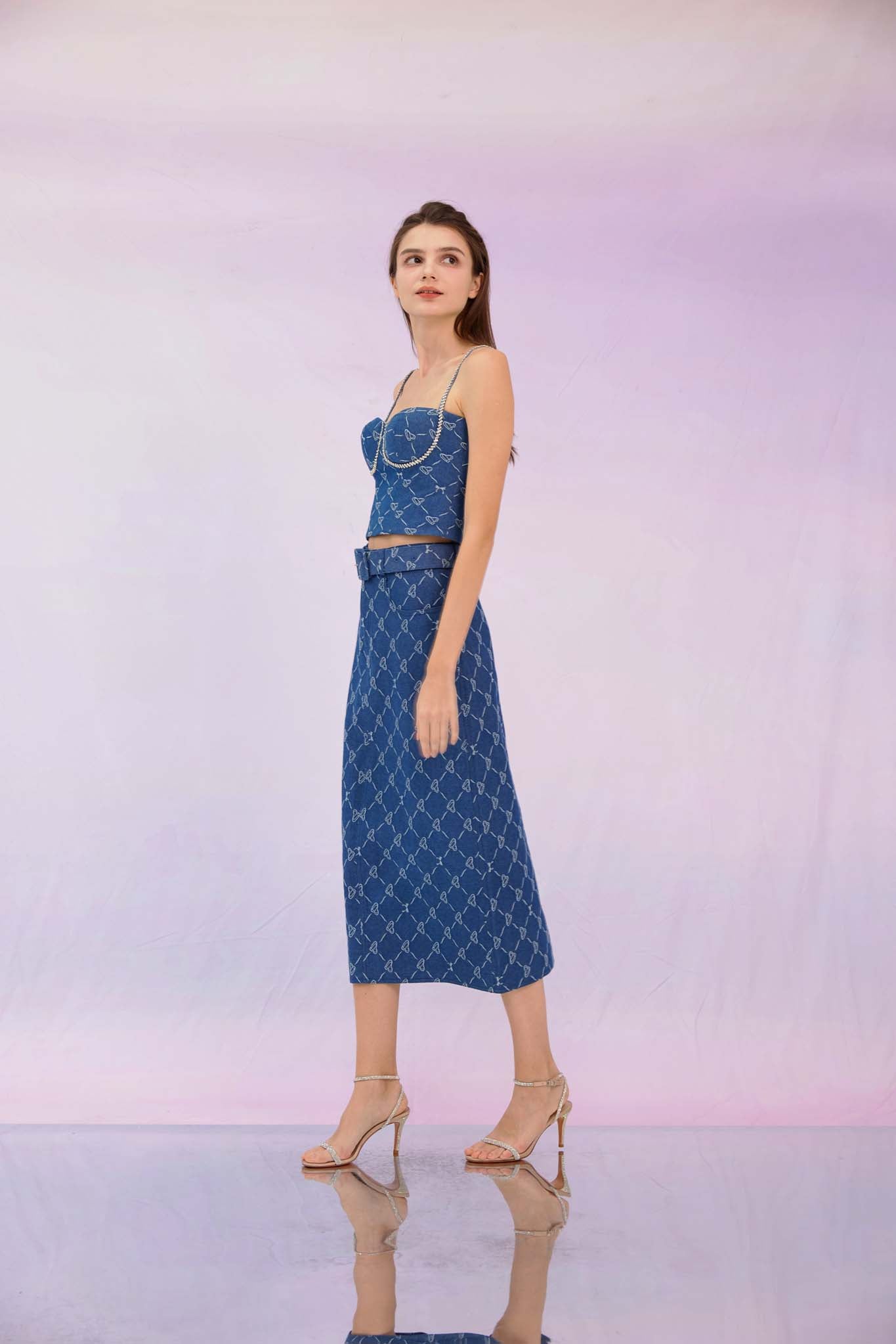 Gabbie Dark Blue Denim Skirt