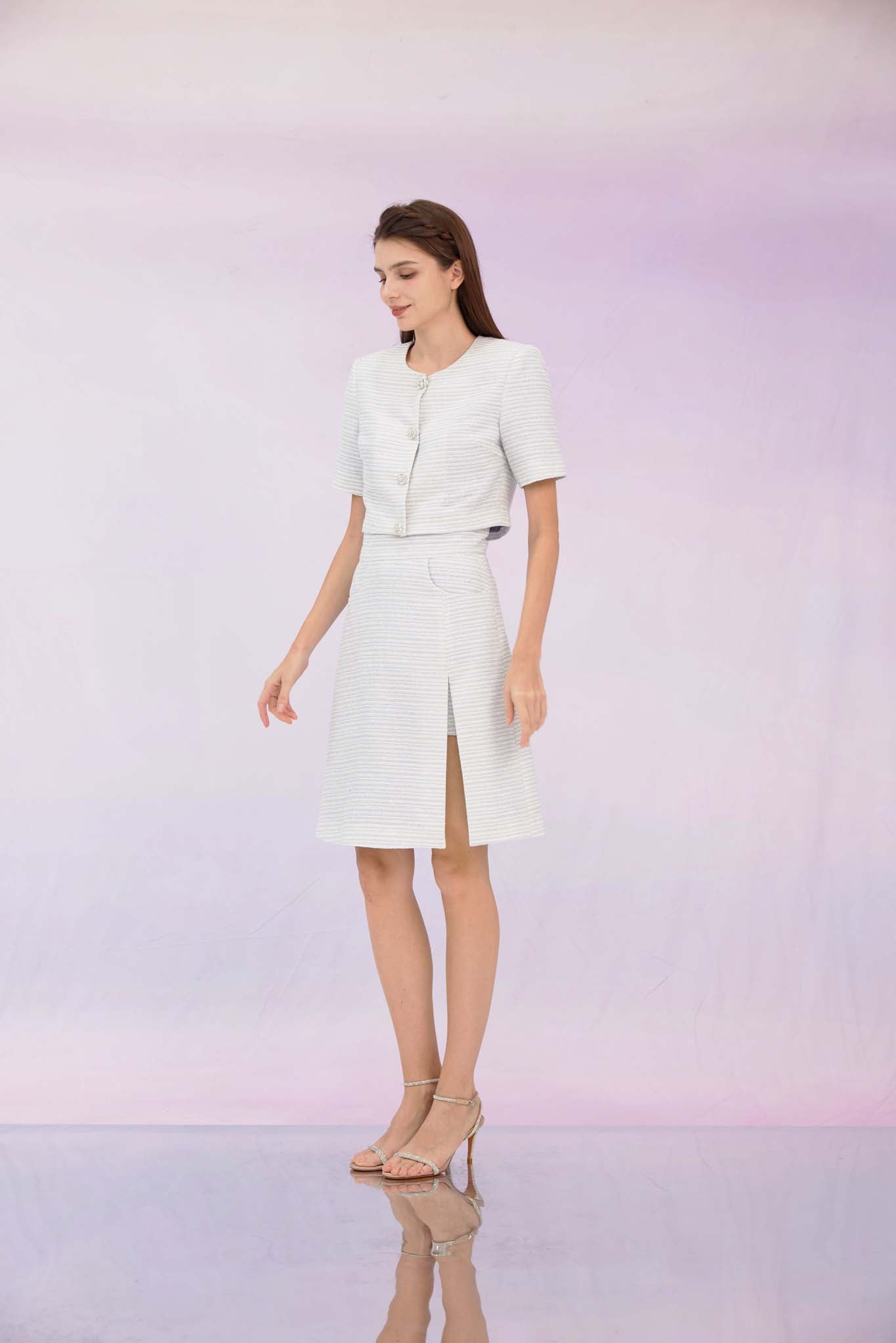 Gwynn Blue Striped Skirt
