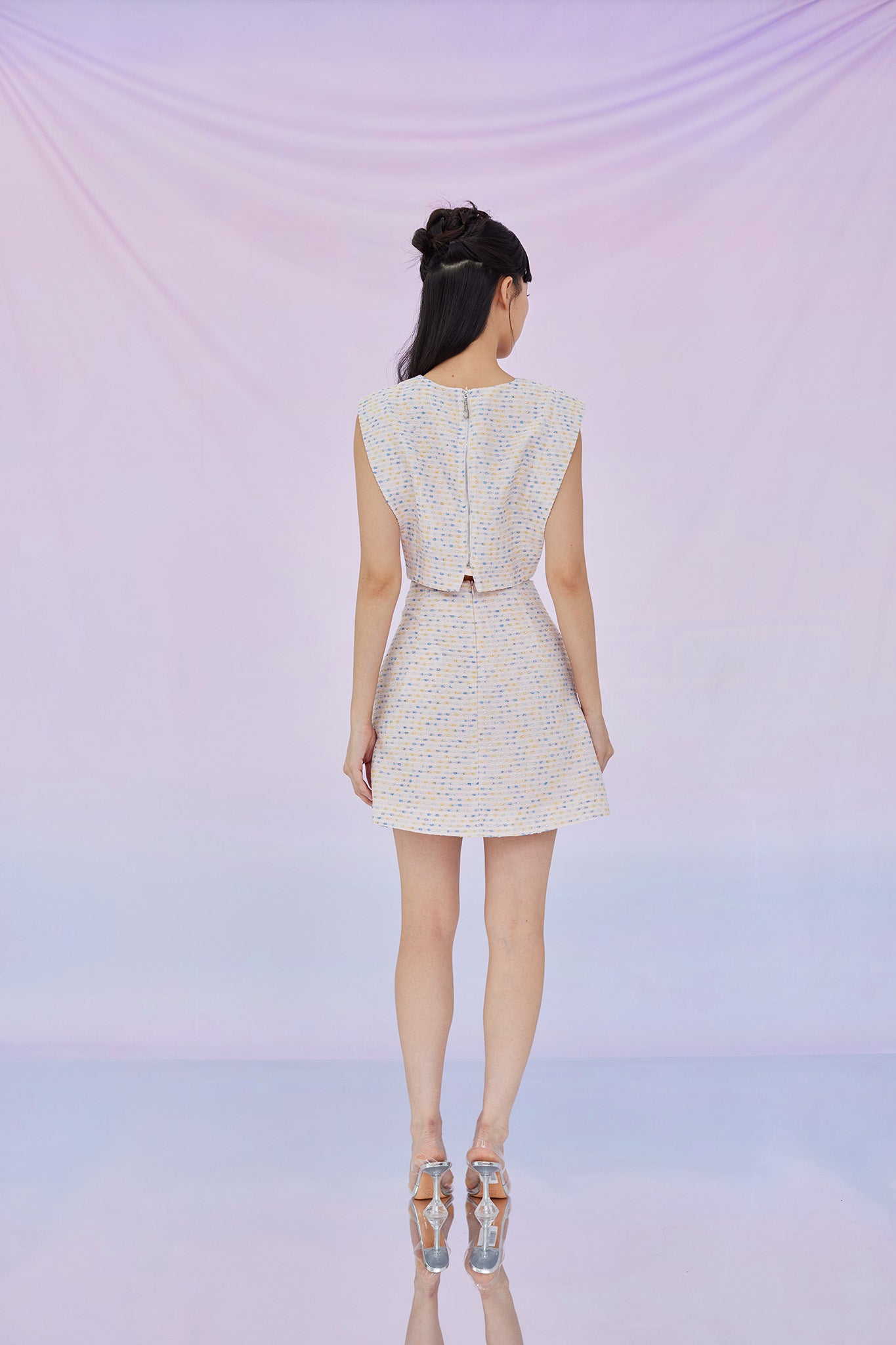 Gavriella Pink Tweed Skirt
