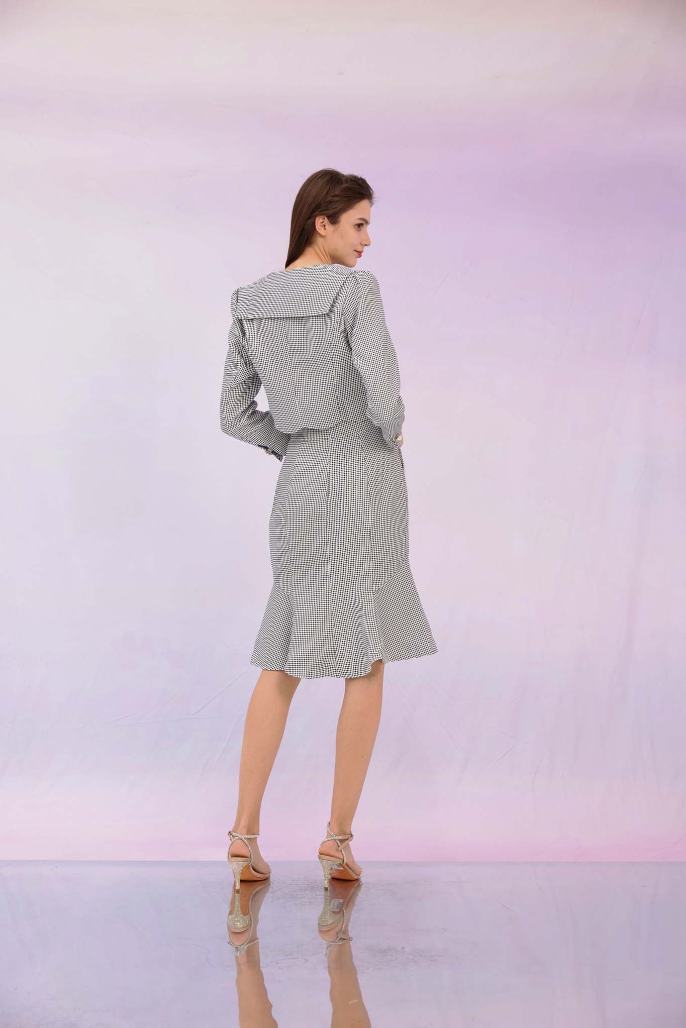 Giorgina Black White Tweed Jacket