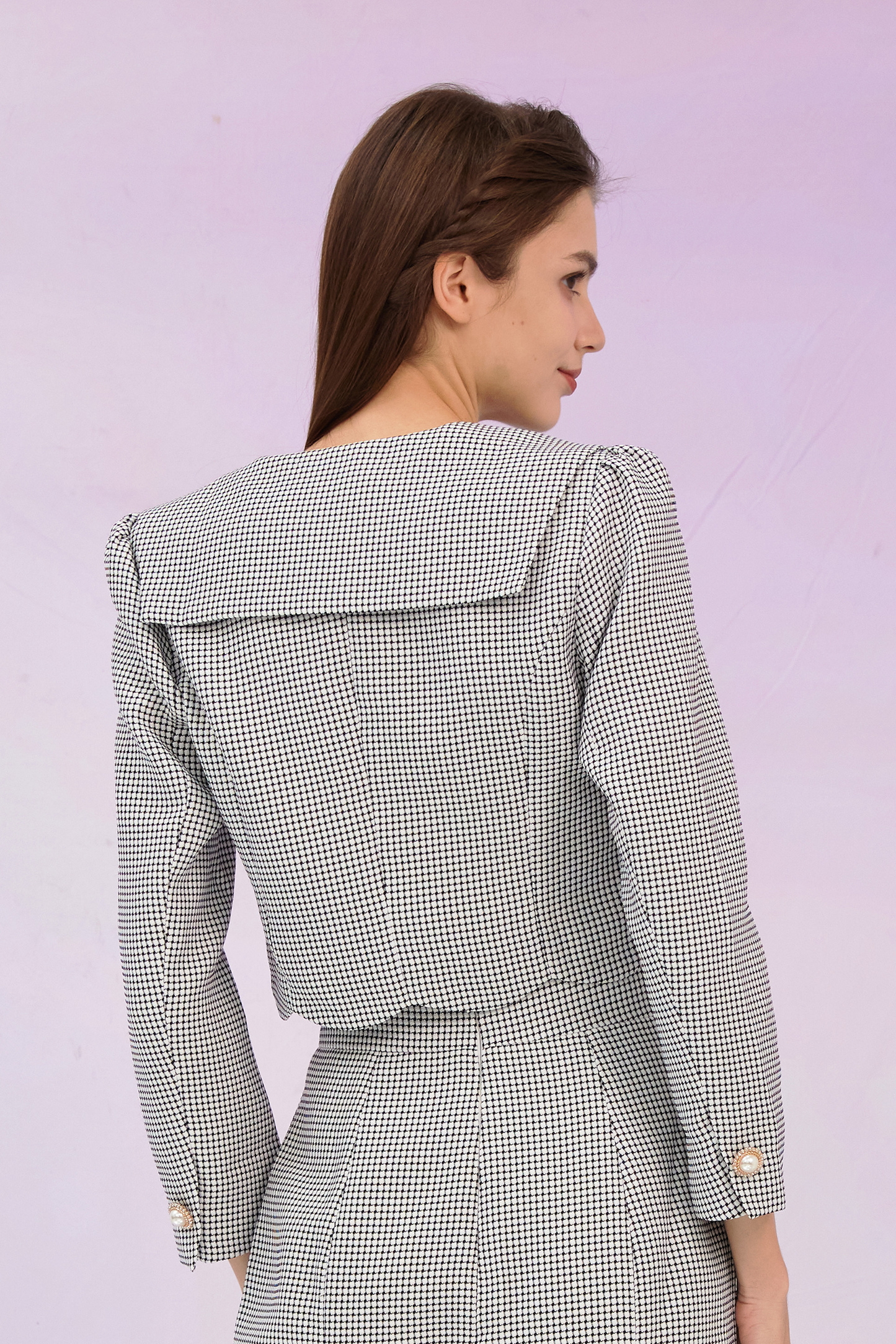 Giorgina Black White Tweed Jacket