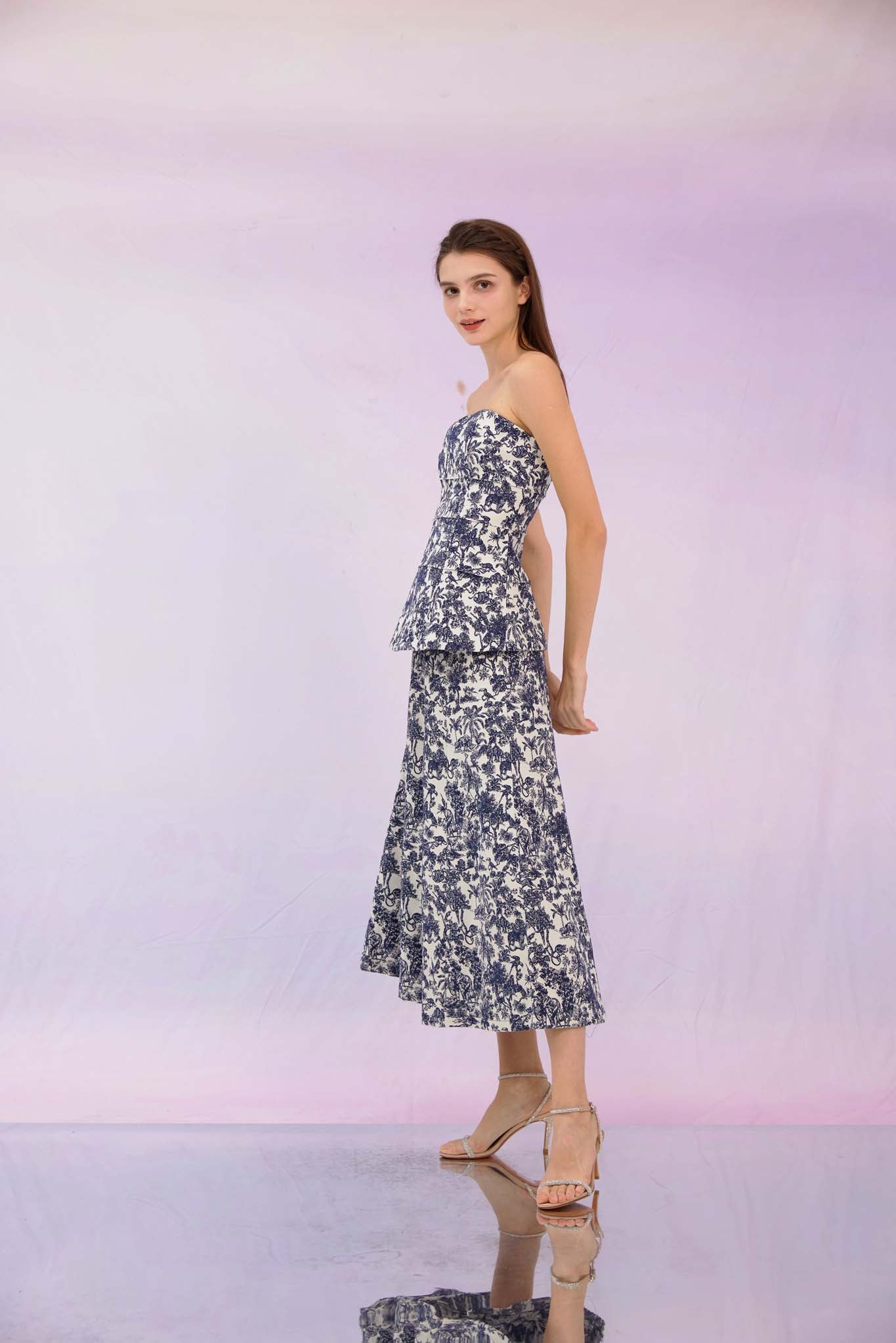 Giuseppina Navy Print Wide Pants