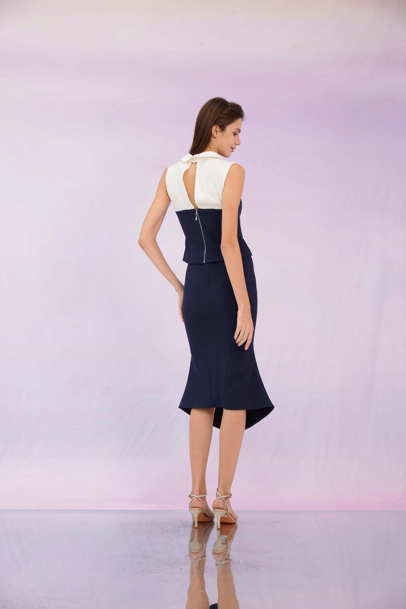 Geralynn Navy Mermaid Skirt