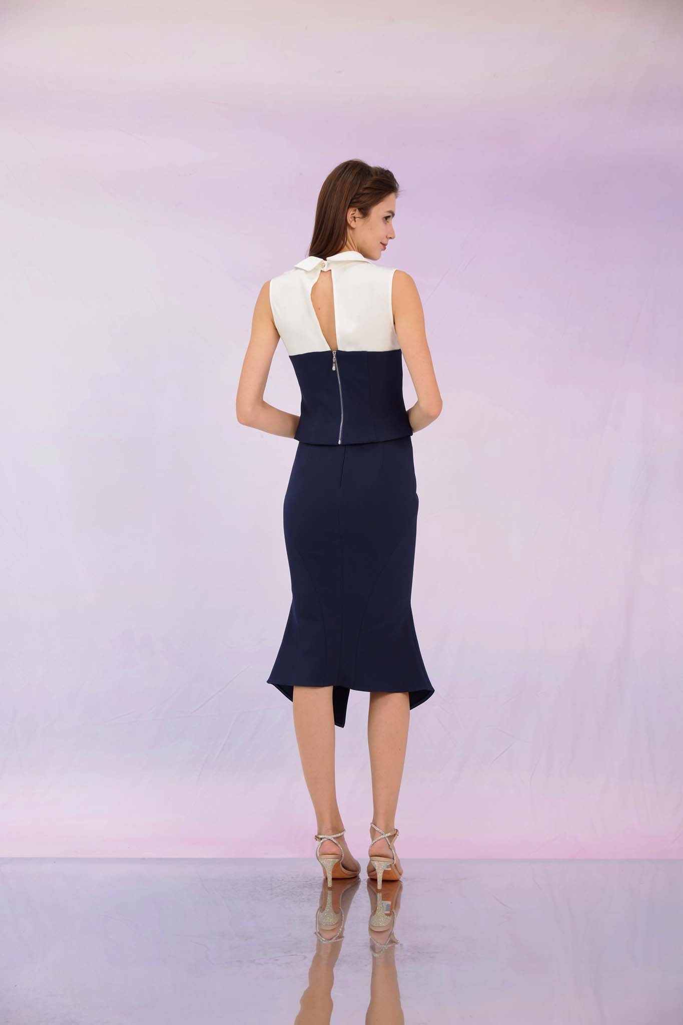 Geralynn Navy Mermaid Skirt