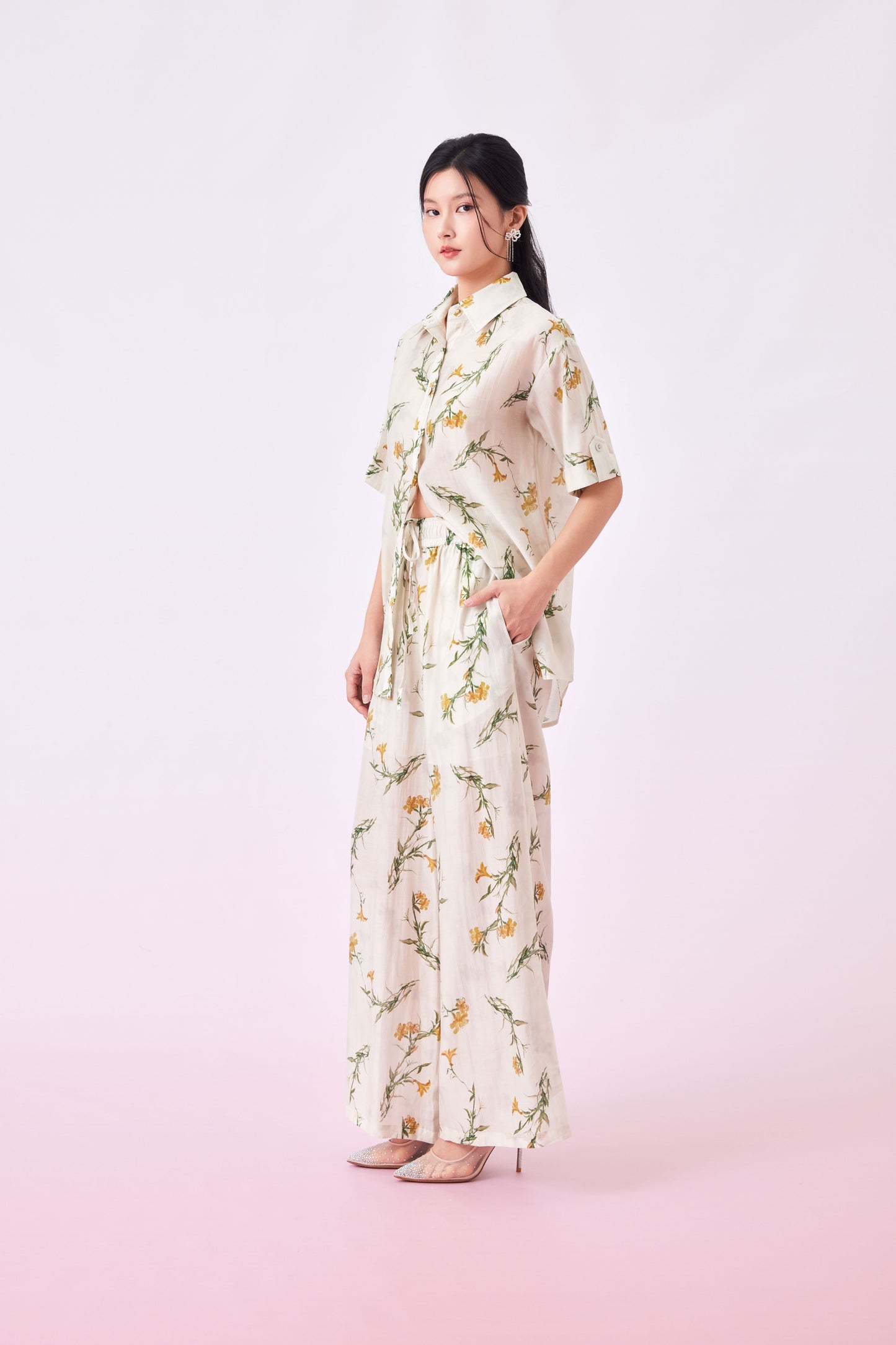 Geiliya Yellow Floral Print Top
