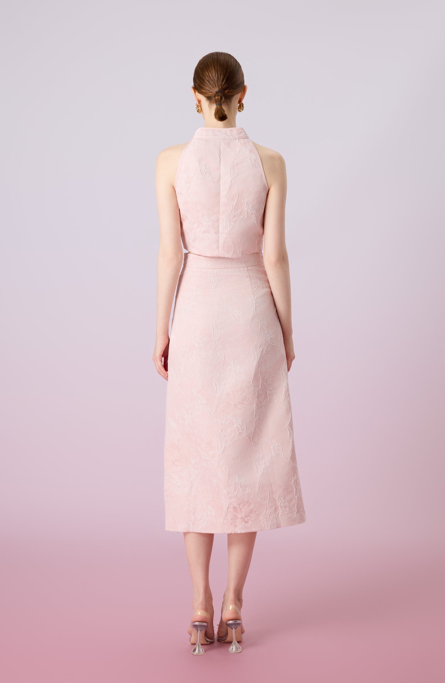 Galiena Pink Rose Midi Skirt