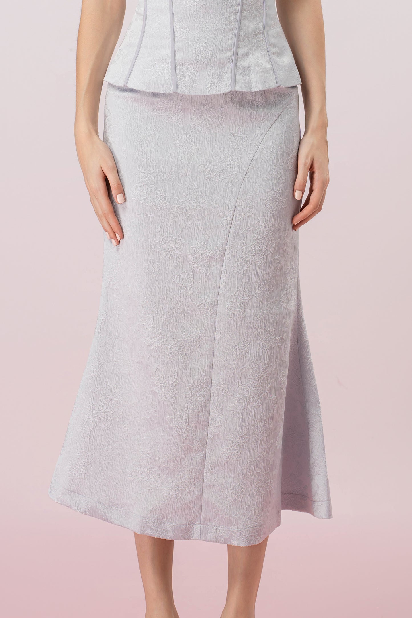 Gaiana Blue Jacquard Mermaid Skirt