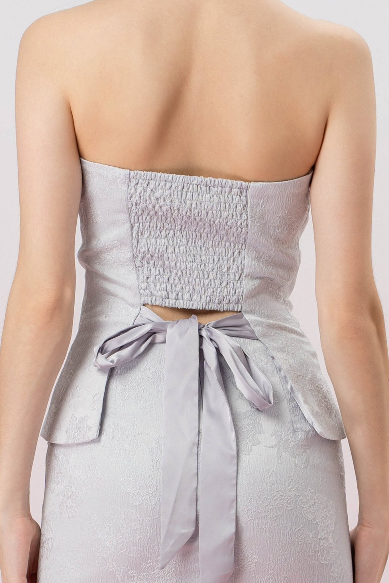 Gaiana Blue Jacquard Tube Top - Nimisski