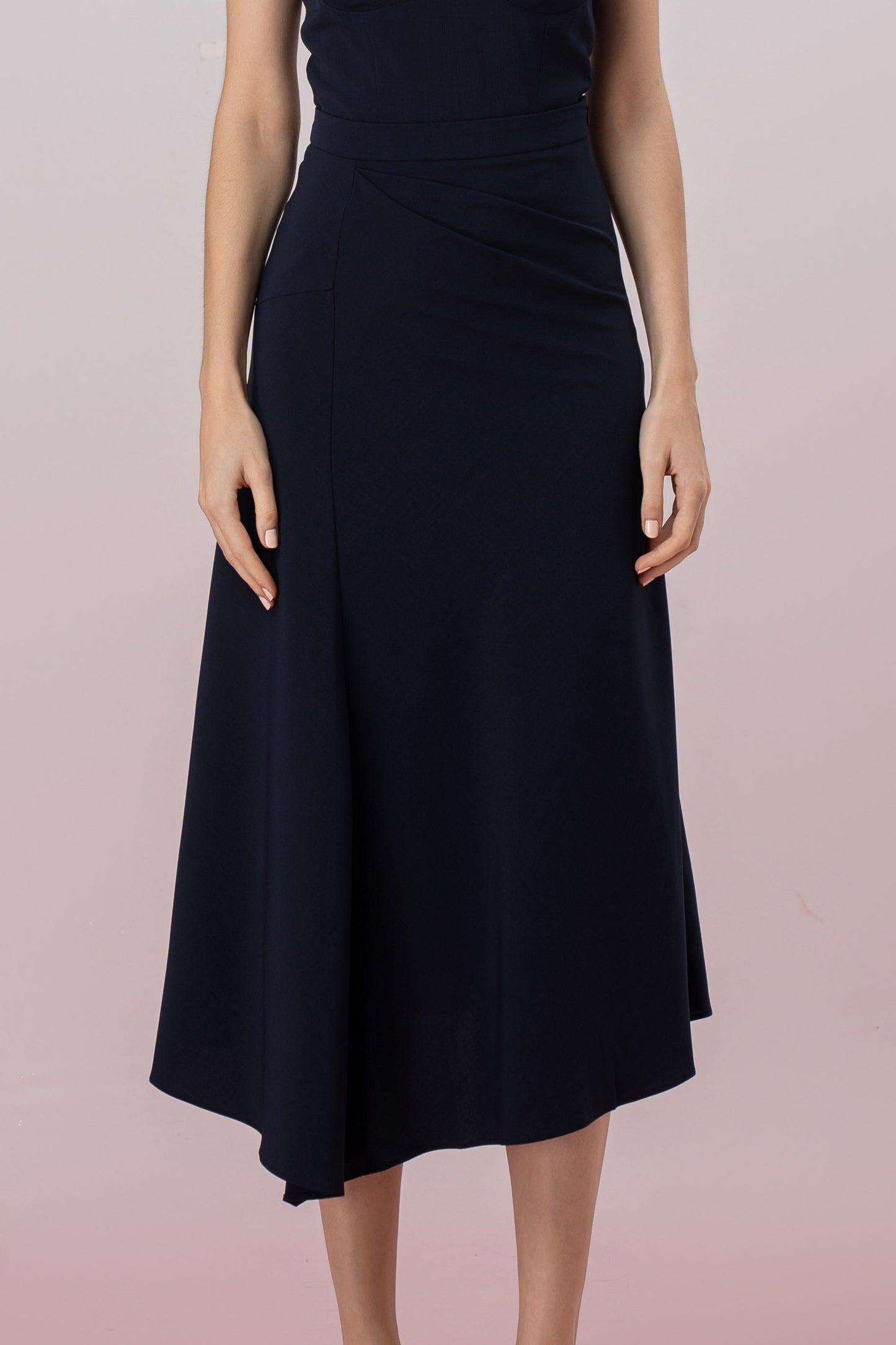 Gayll Navy Ruched Skirt