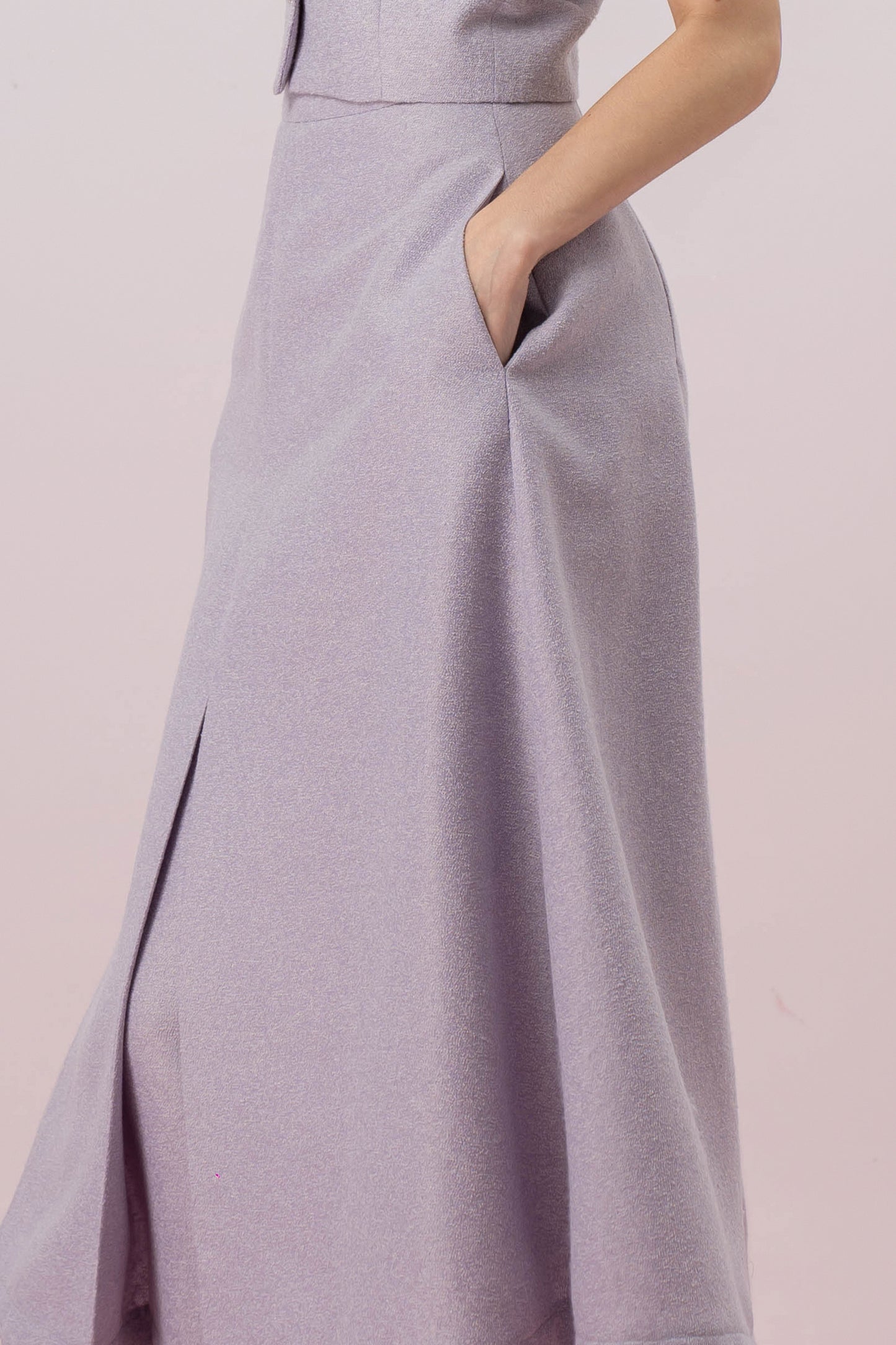Gahl Lilac Tweed Long Skirt