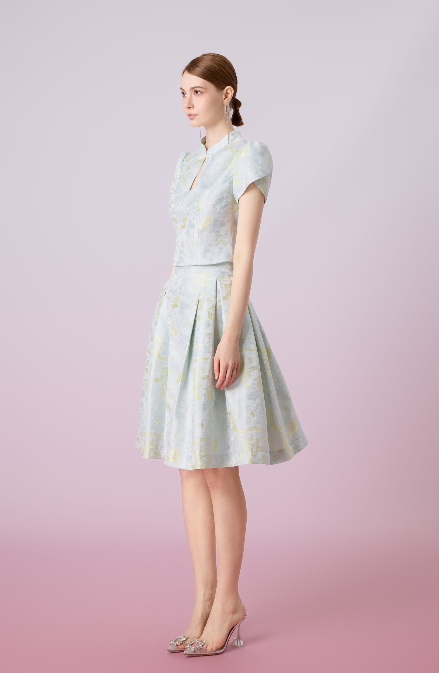 Josette Green Pleated Skirt