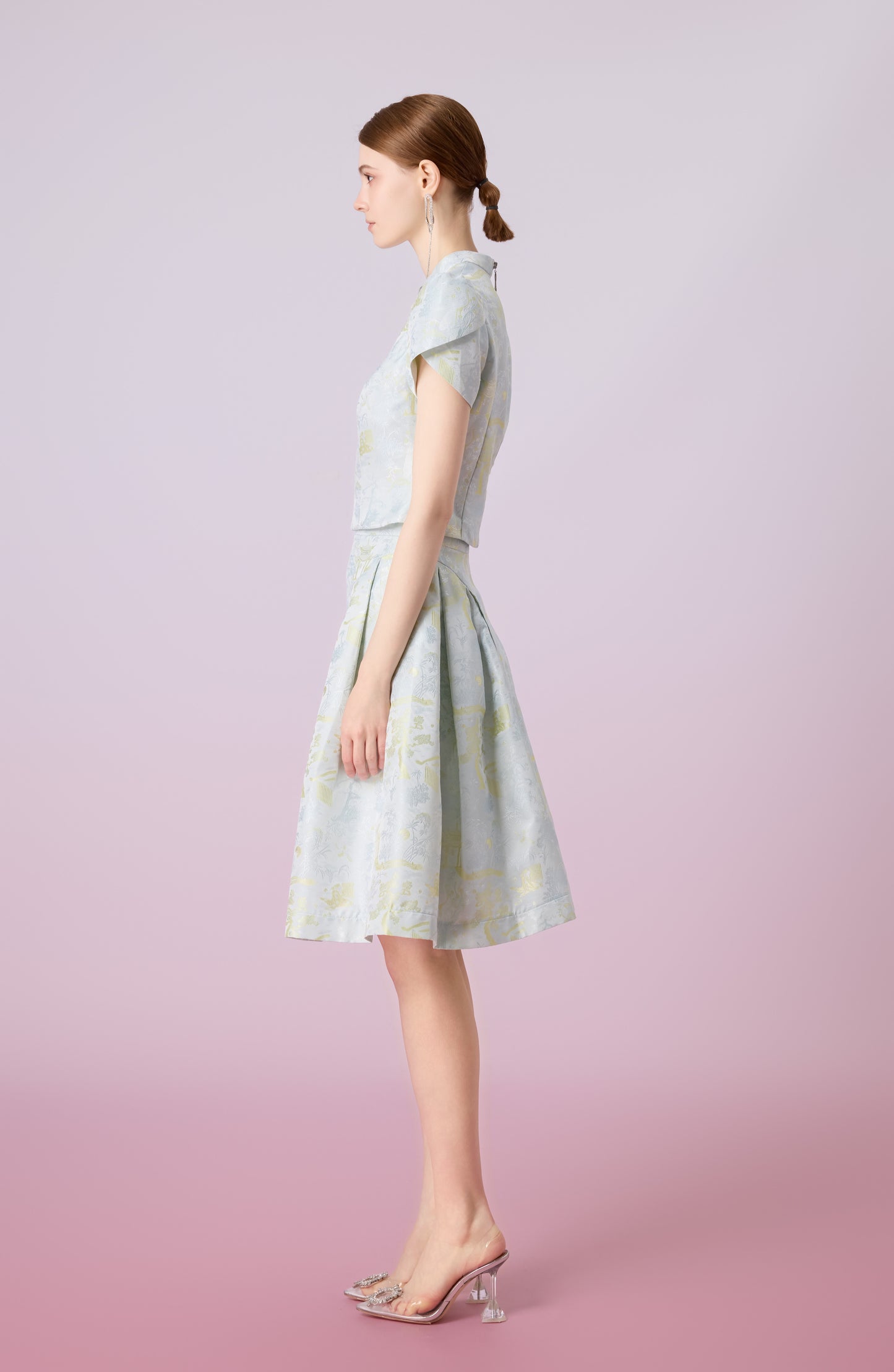 Josette Green Pleated Skirt