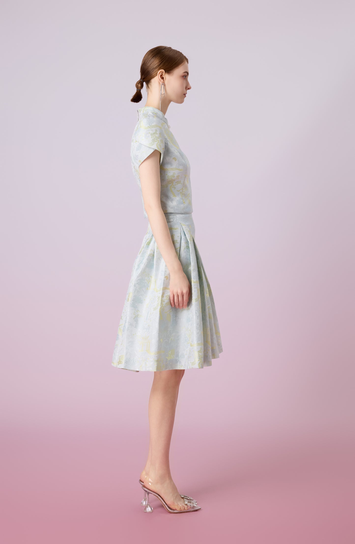 Josette Green Pleated Skirt