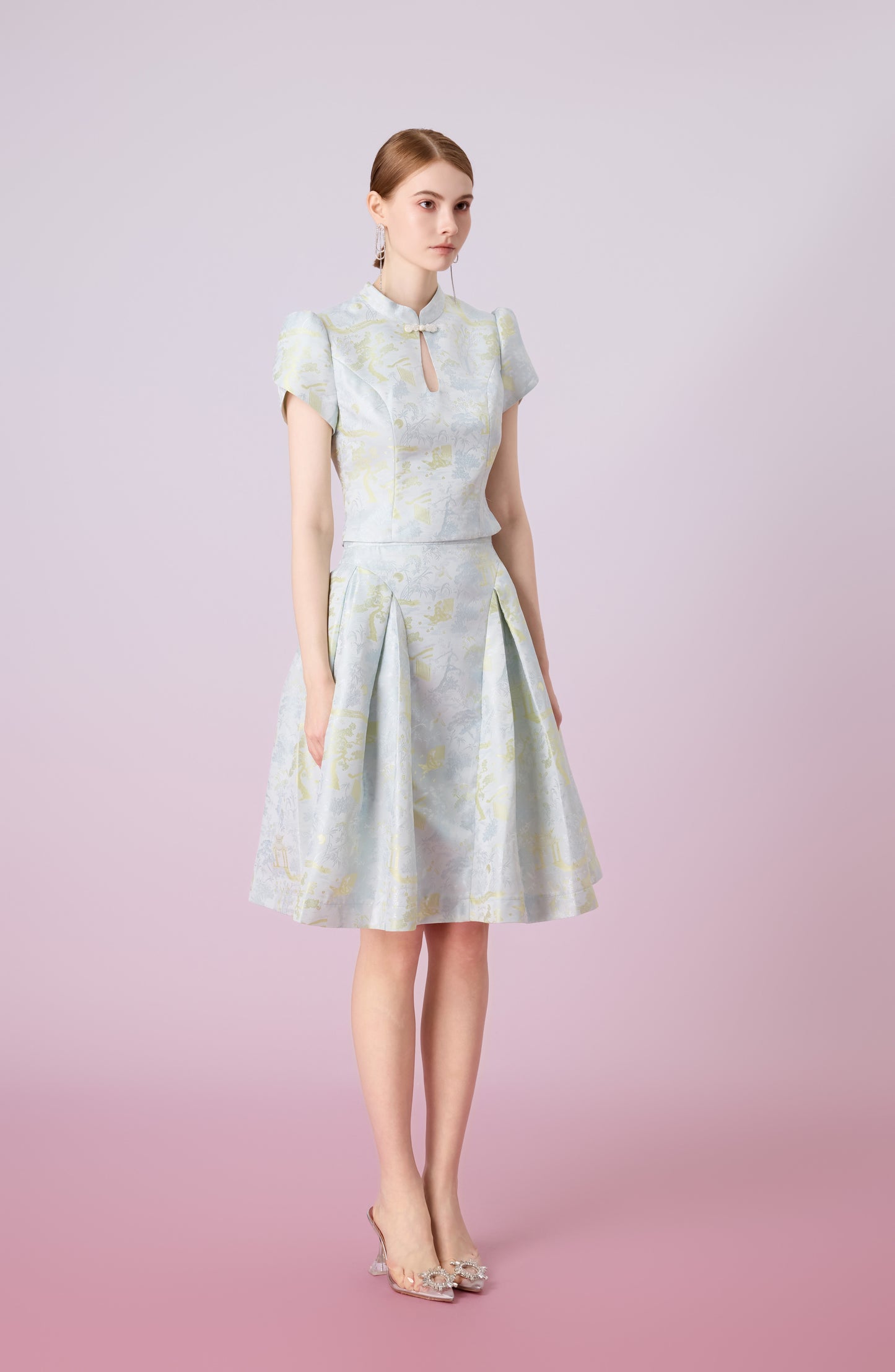 Josette Green Pleated Skirt