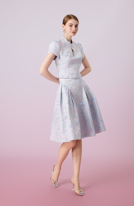 Josette Purple Pleated Skirt - Nimisski