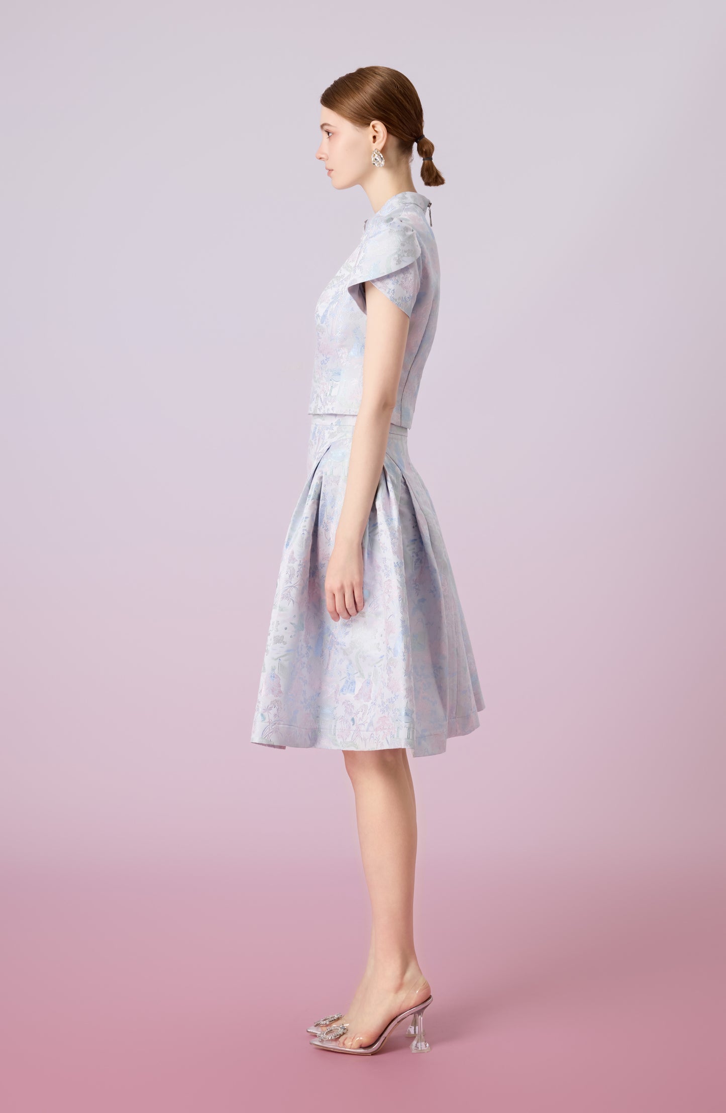 Josette Purple Pleated Skirt