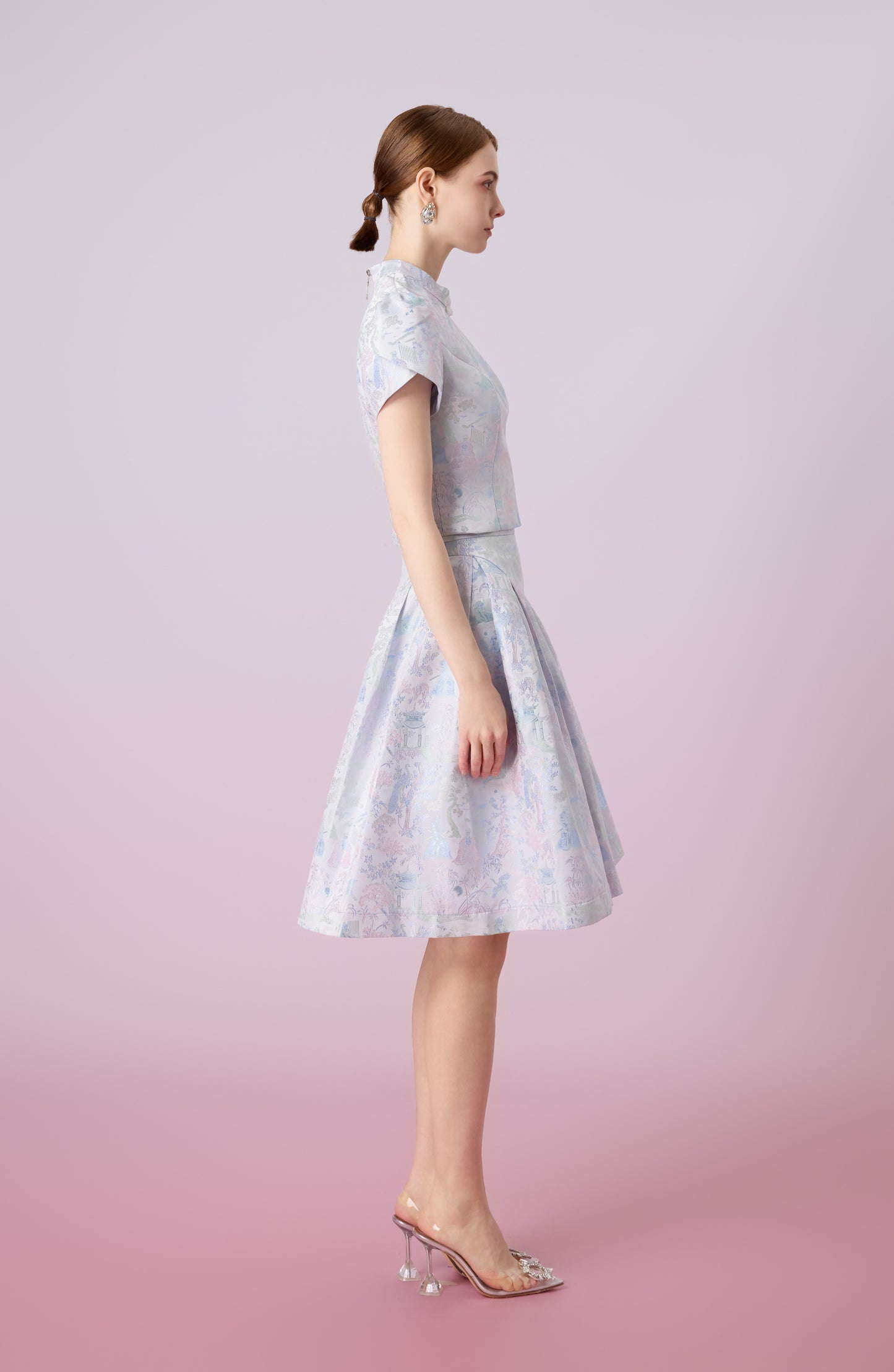 Josette Purple Pleated Skirt