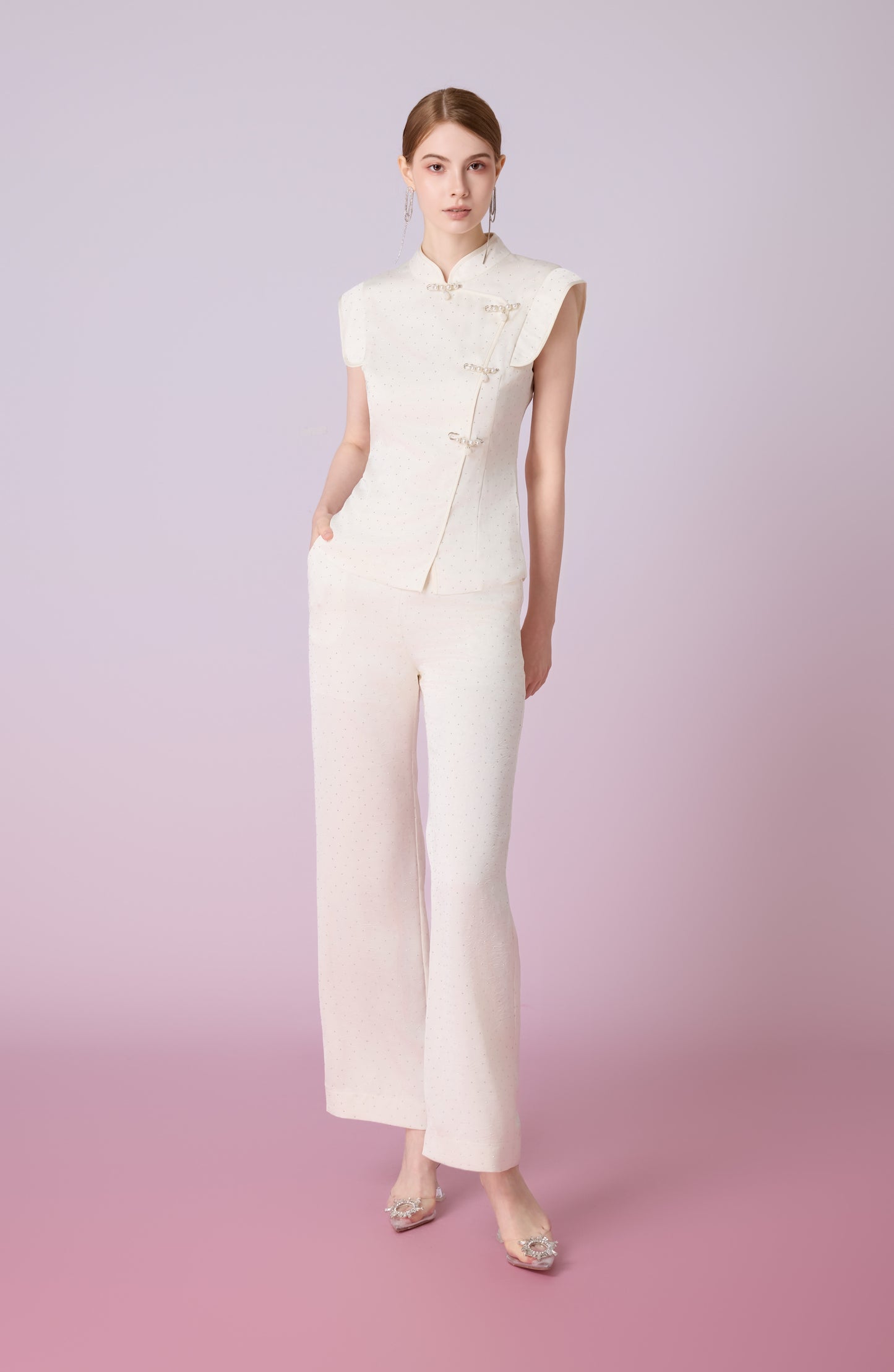 Galathea Cream Twinkle Long Pants