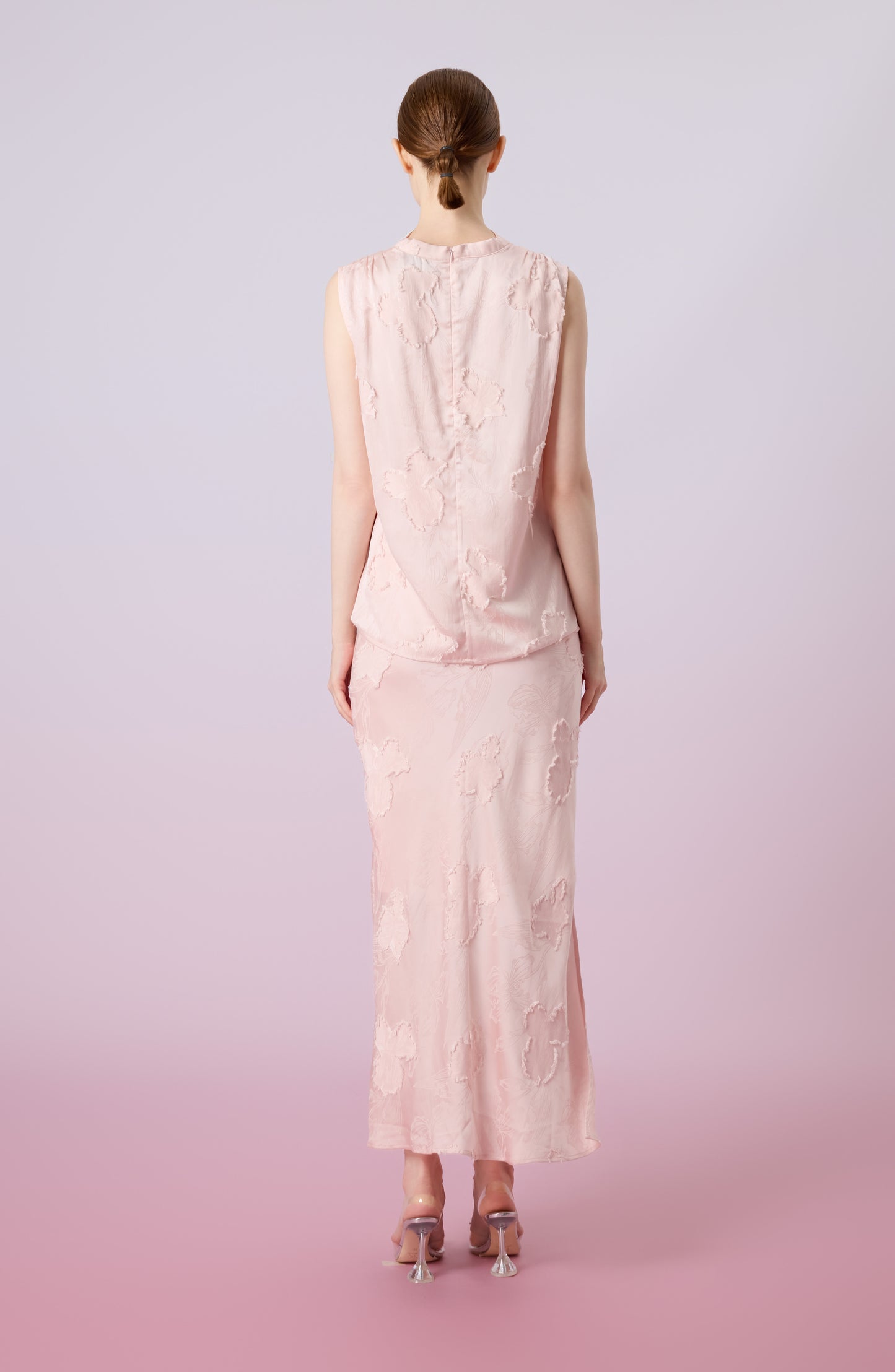 Jewella Light Pink Straight Long Skirt