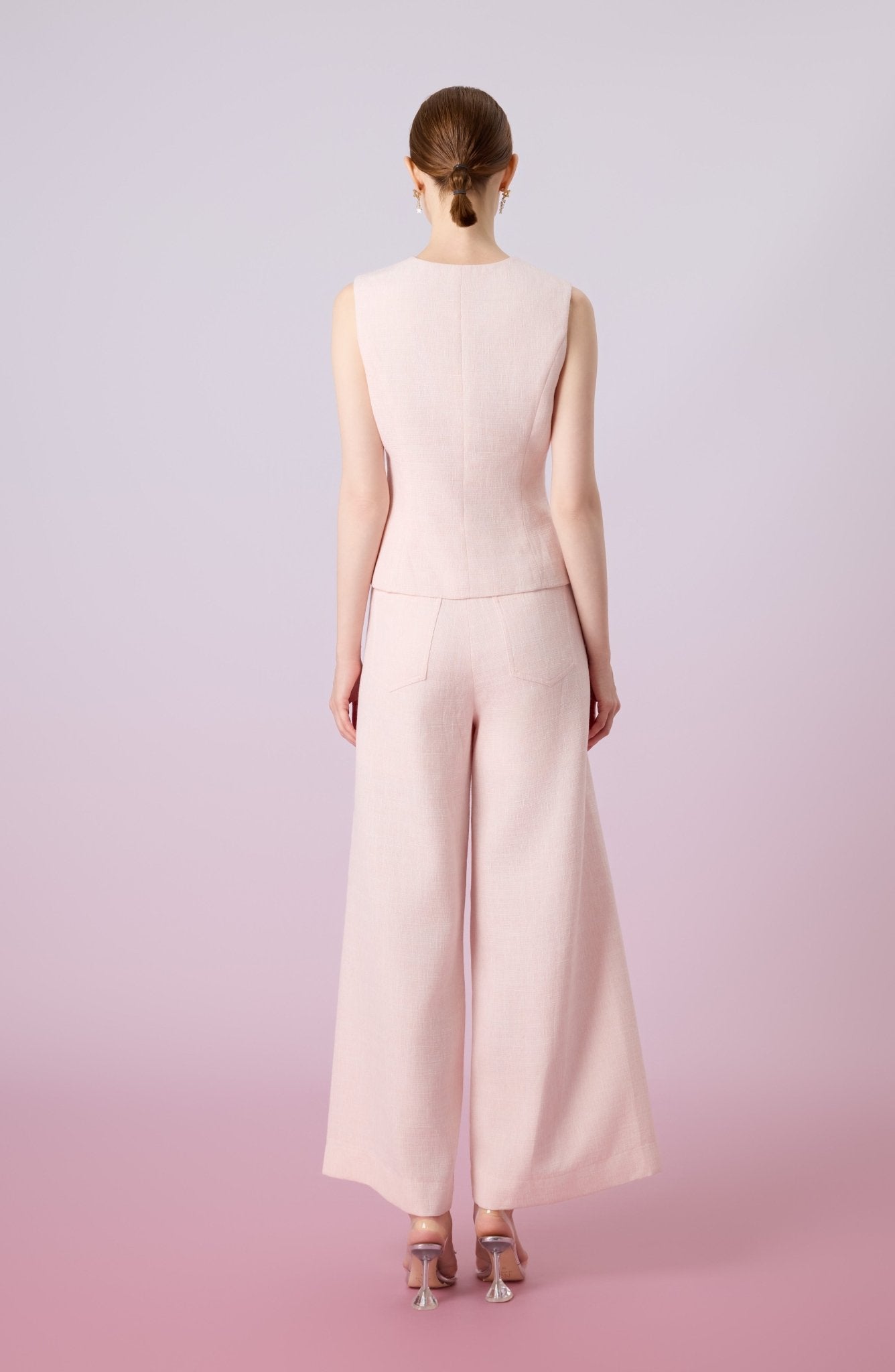 Jessamine Brush Pink Wide Pants - Nimisski