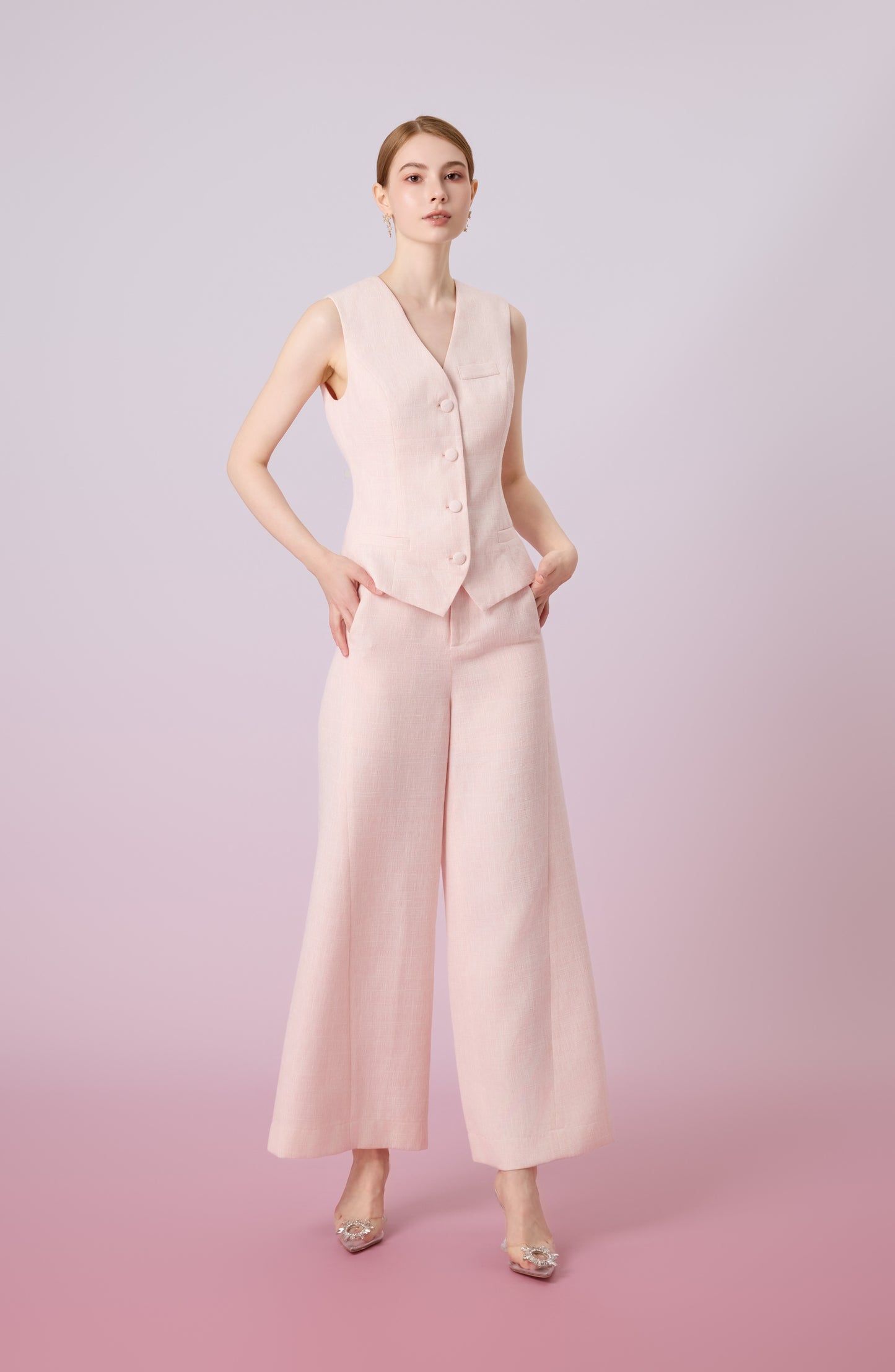 Jessamine Brush Pink Wide Pants