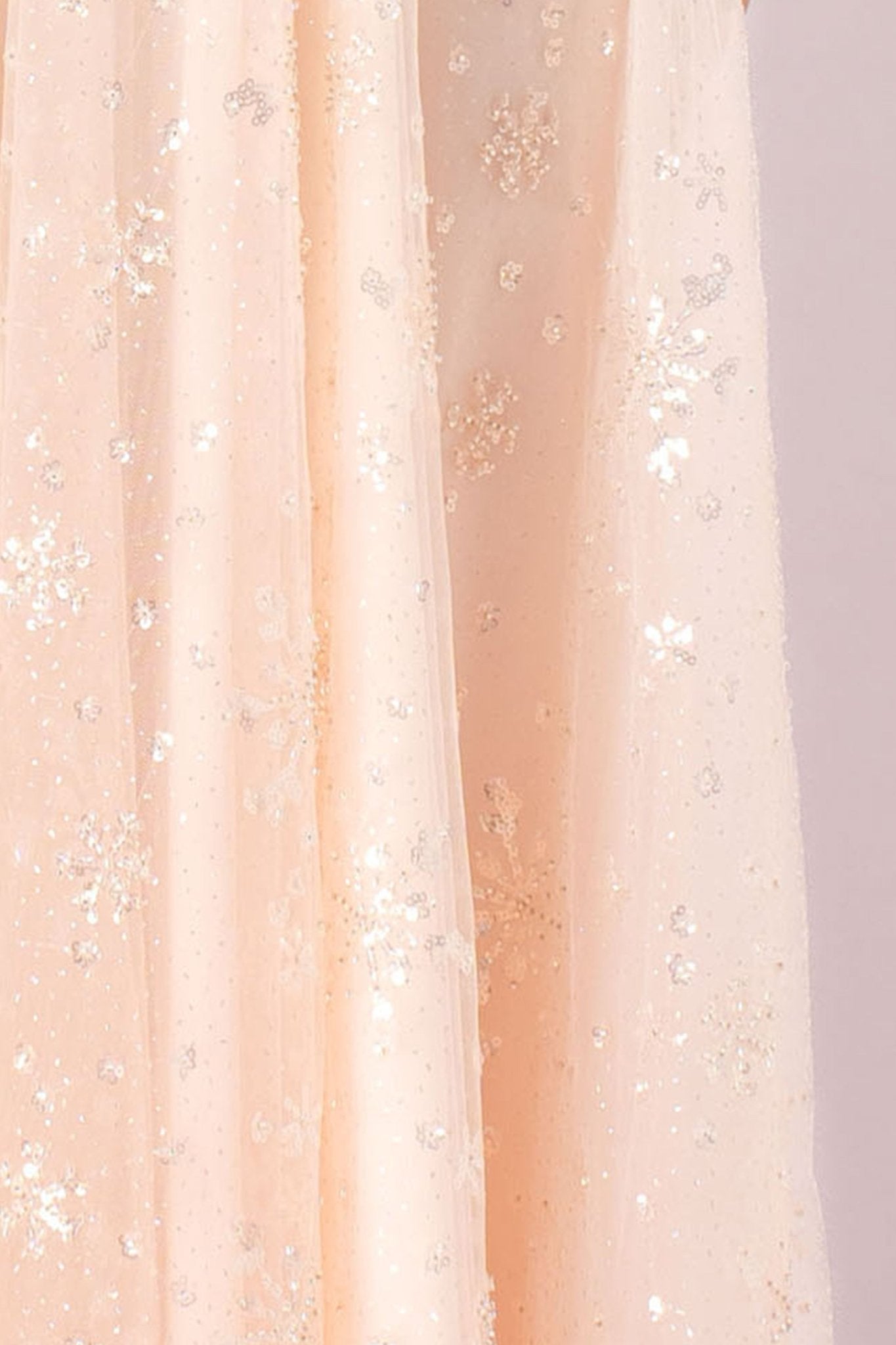 Fronia Pink Snowflake Long Dress - Nimisski