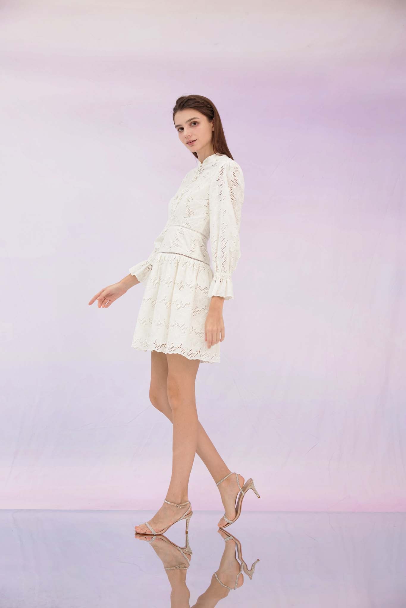 Giuseppa White Lace Dress