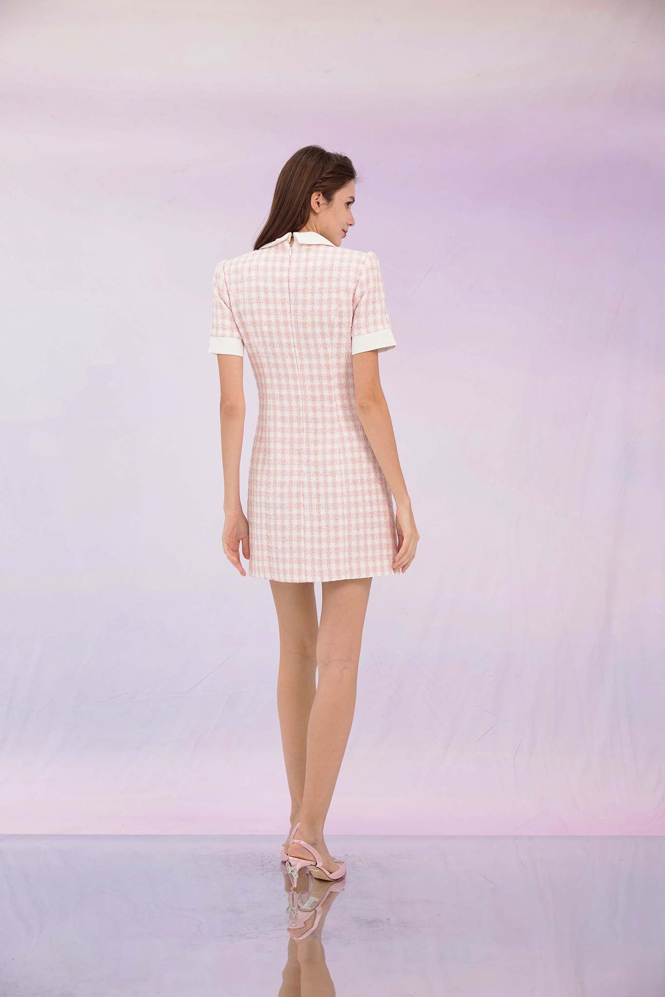 Gitana Pink Tweed Dress