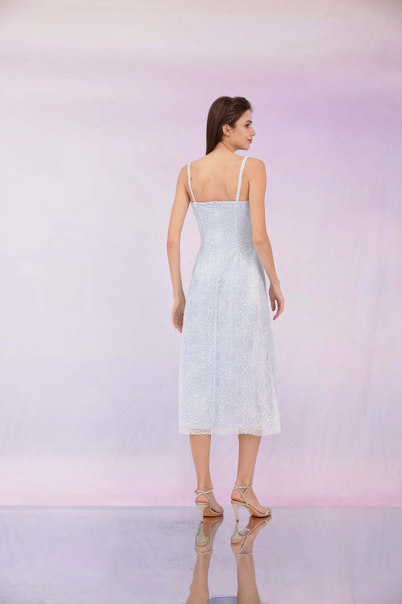 Gaiea Light Blue Embossed Dress