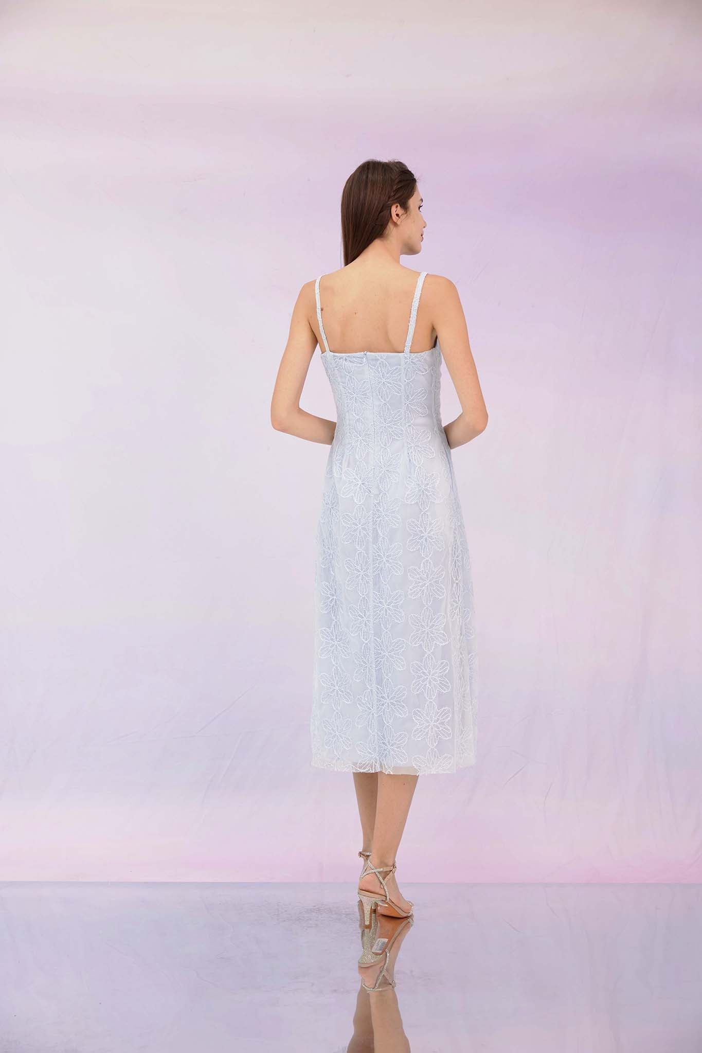 Gaiea Light Blue Embossed Dress