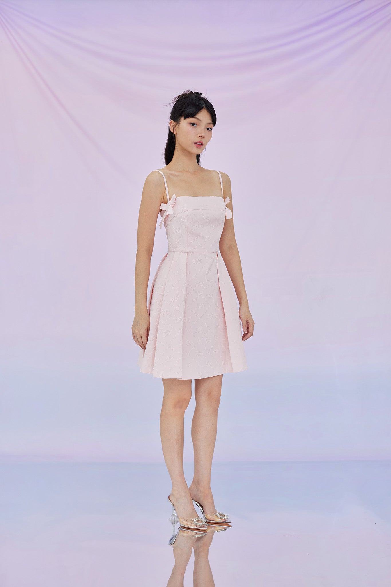 Gem Rose Pink Jacquard Dress