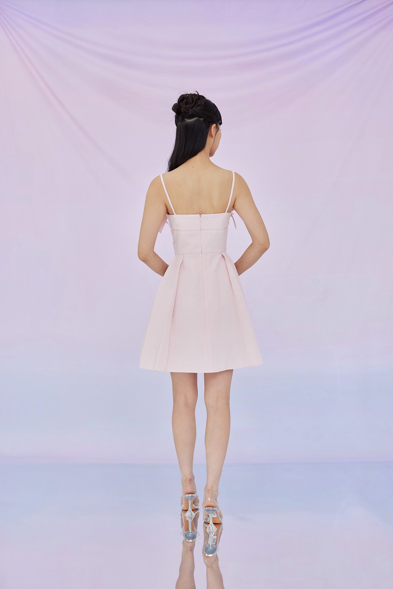 Gem Rose Pink Jacquard Dress