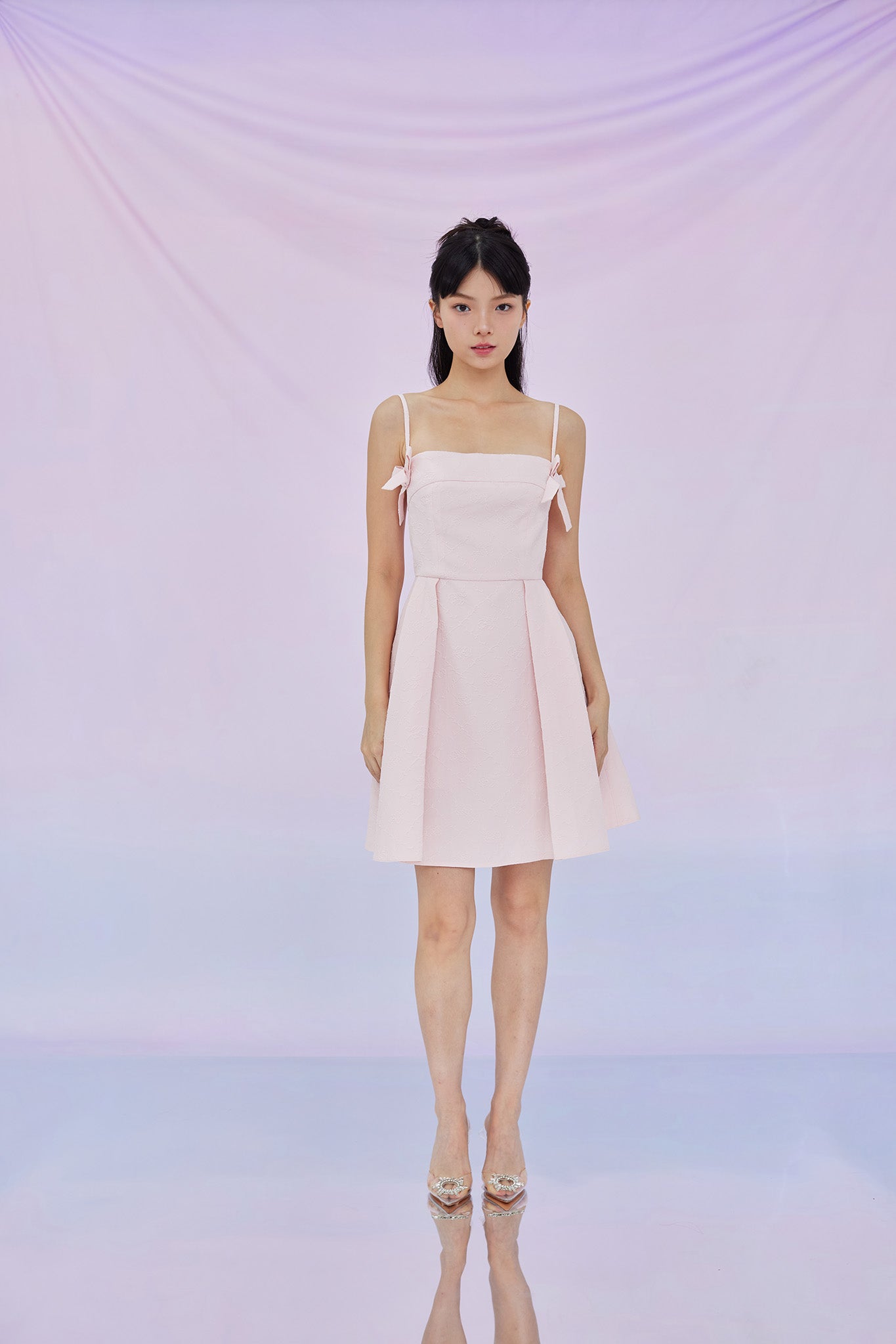 Gem Rose Pink Jacquard Dress