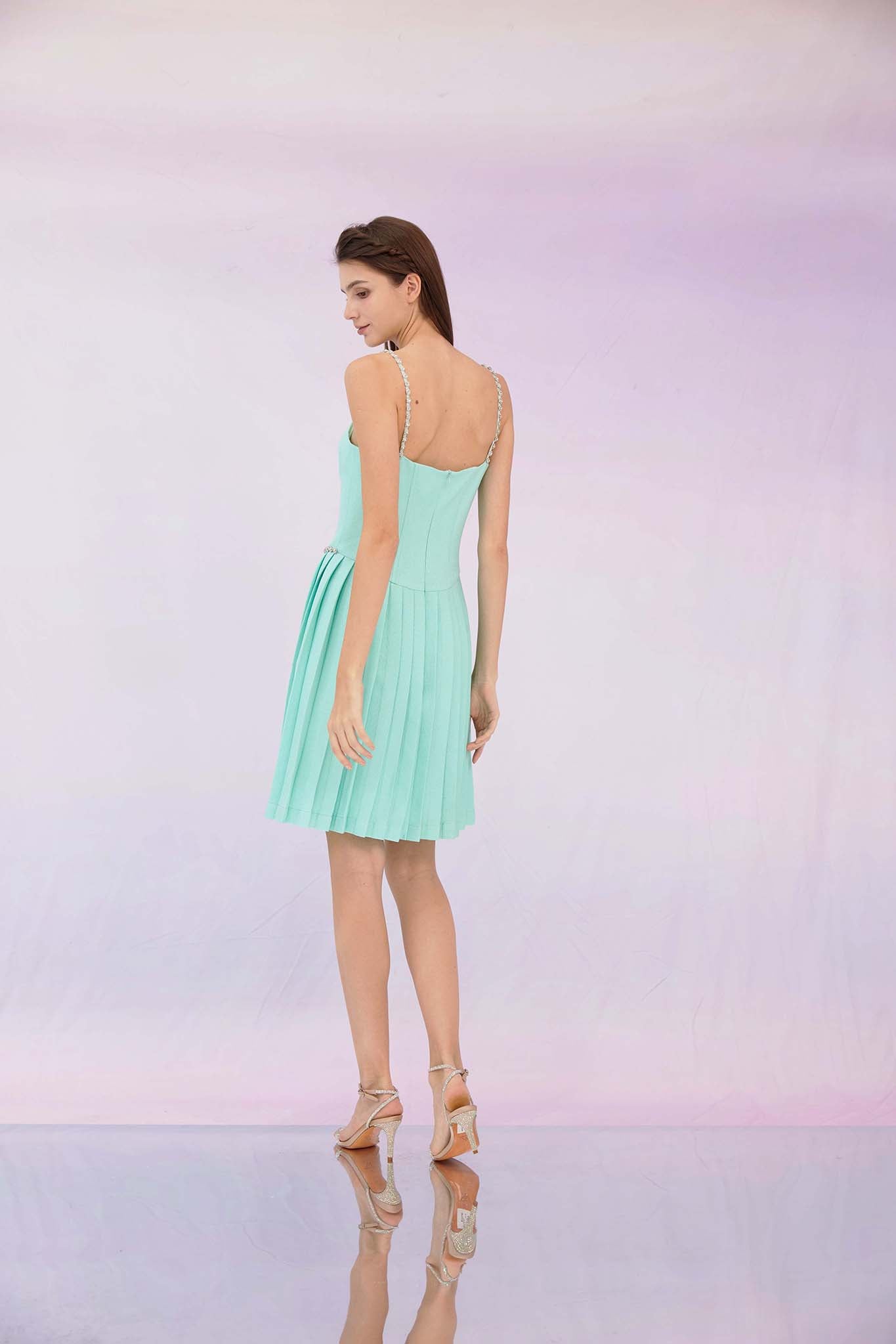 Galyn Green Spag Tweed Dress