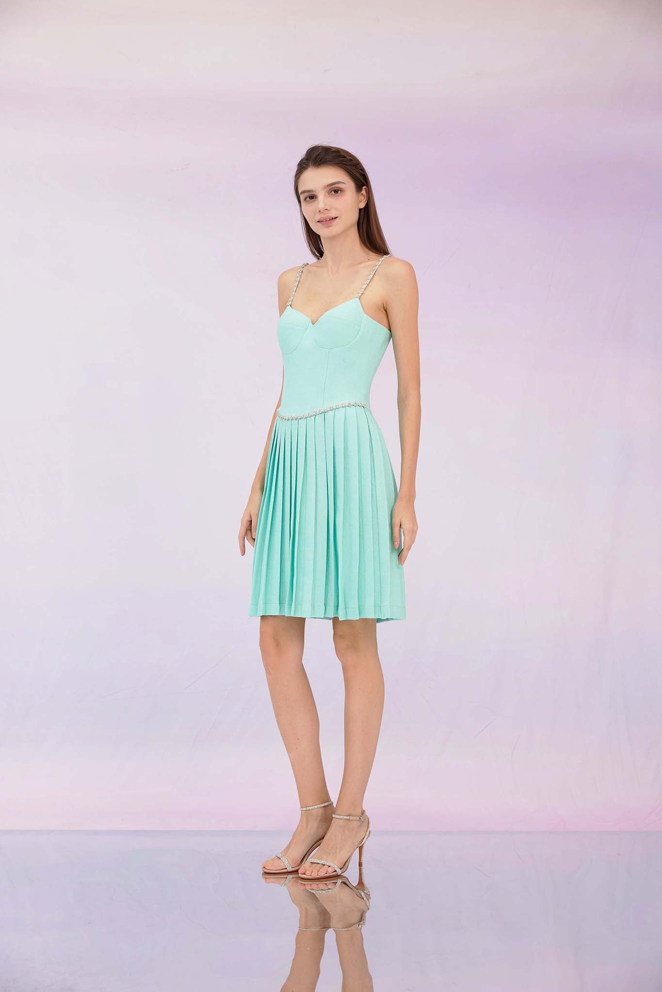 Galyn Green Spag Tweed Dress