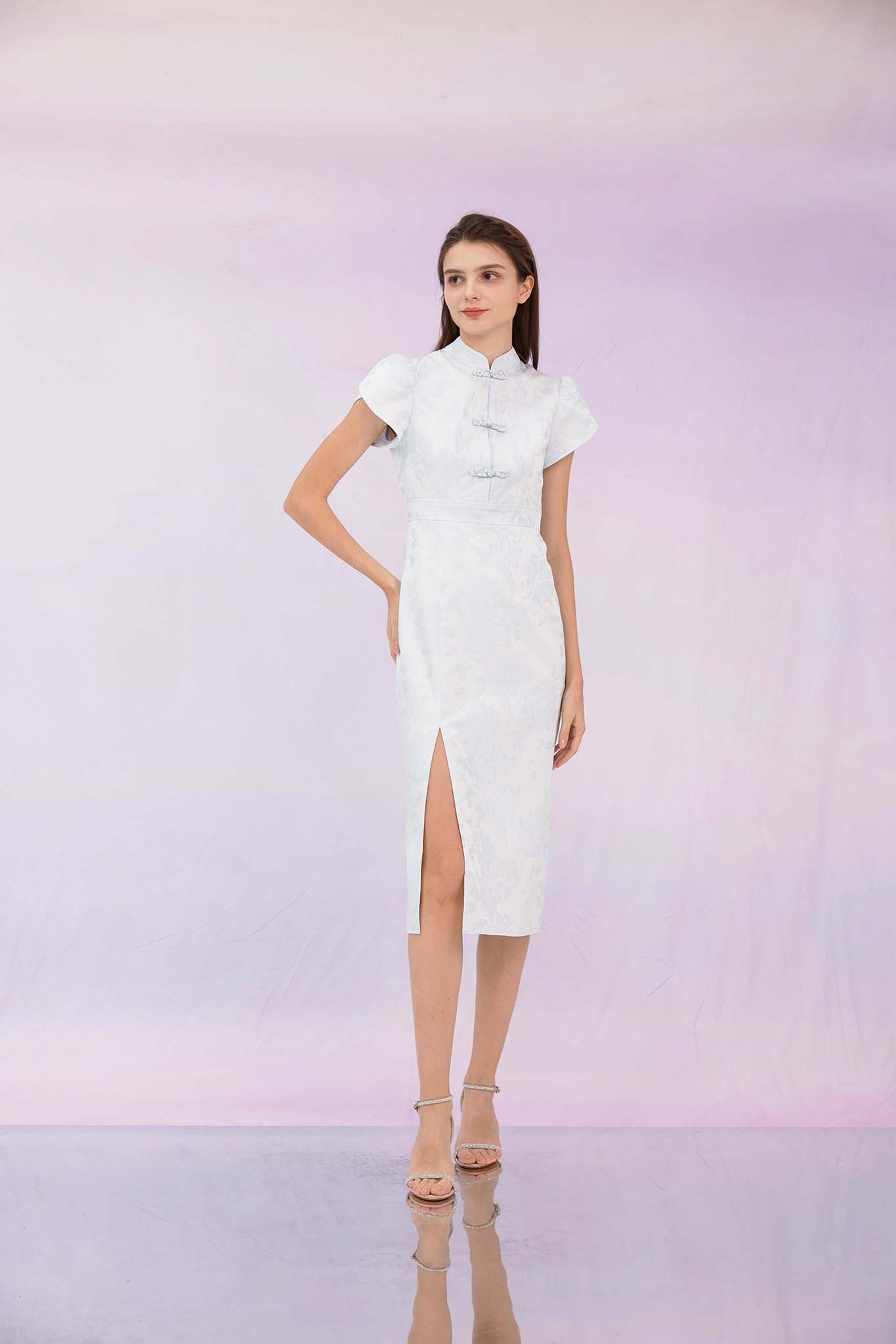 Gezelle Light Blue Cheongsam Dress