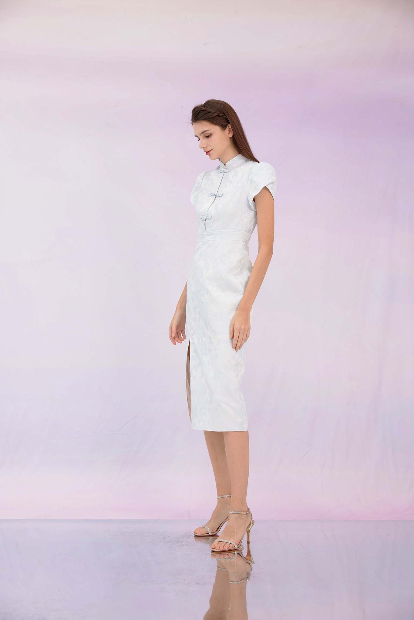 Gezelle Light Blue Cheongsam Dress