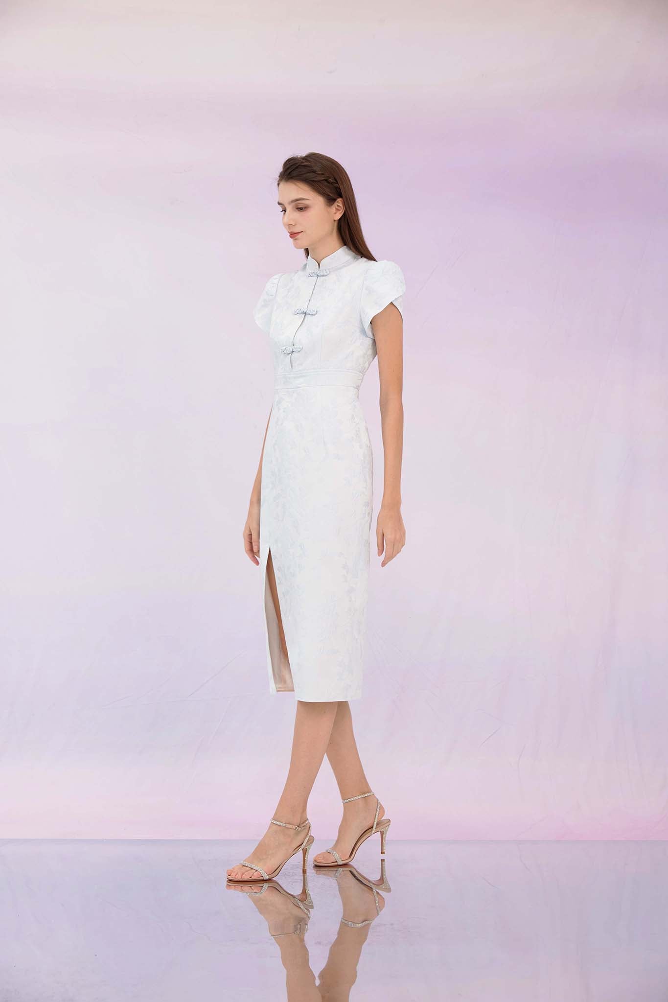 Gezelle Light Blue Cheongsam Dress