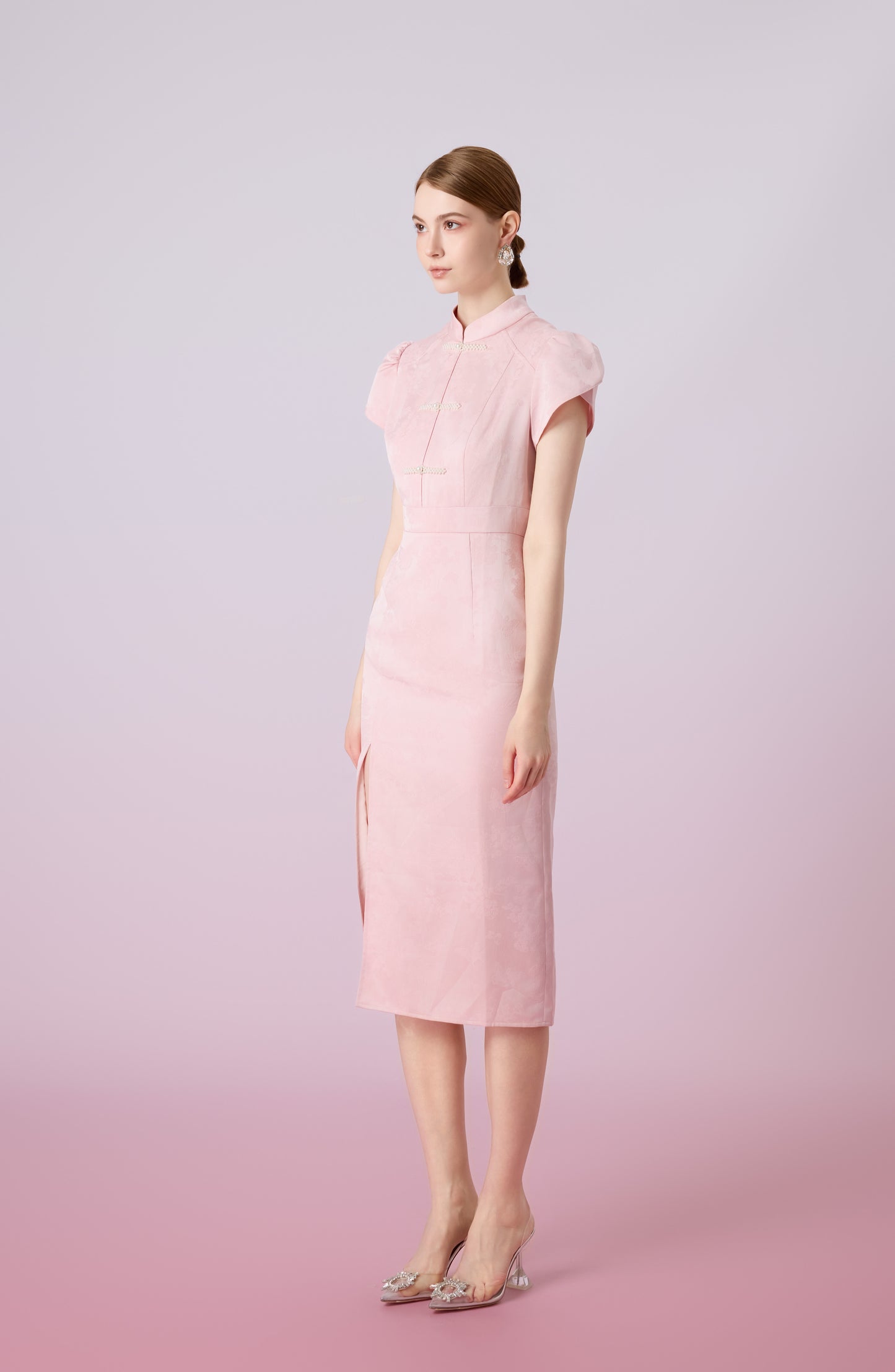 Gezelle Pink Cheongsam Dress