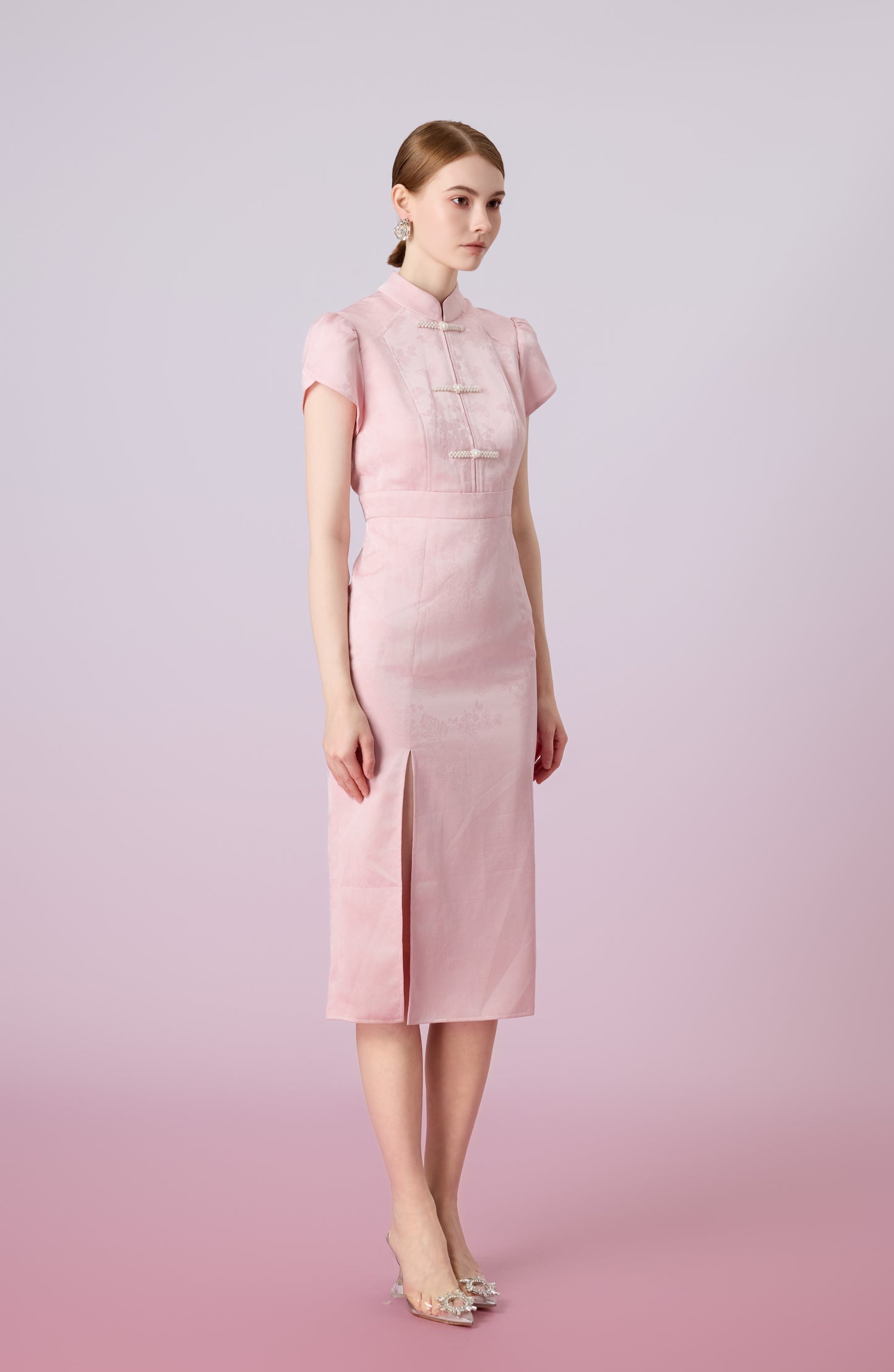 Gezelle Pink Cheongsam Dress
