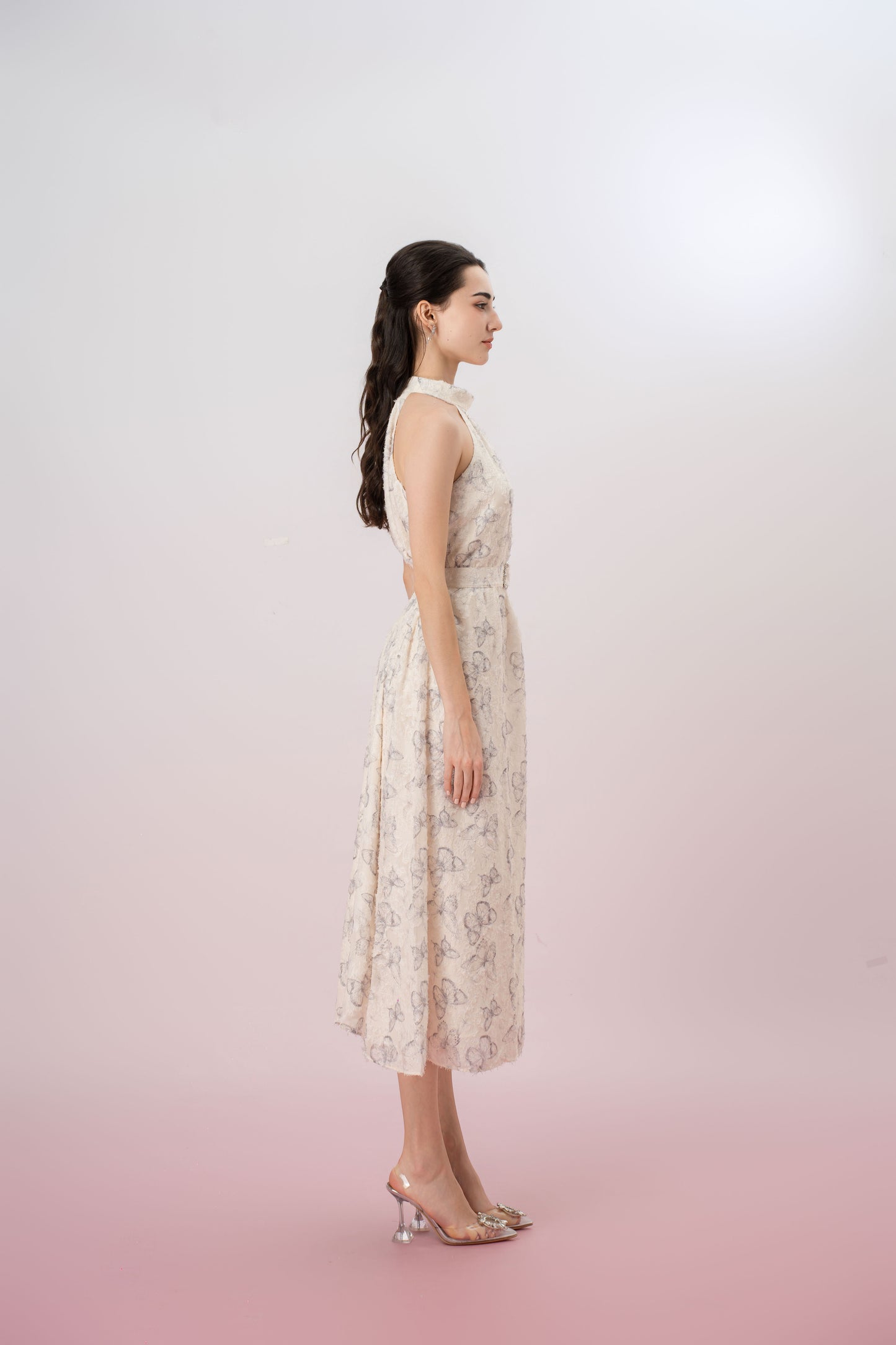 Geertruida Butterfly Print White Dress