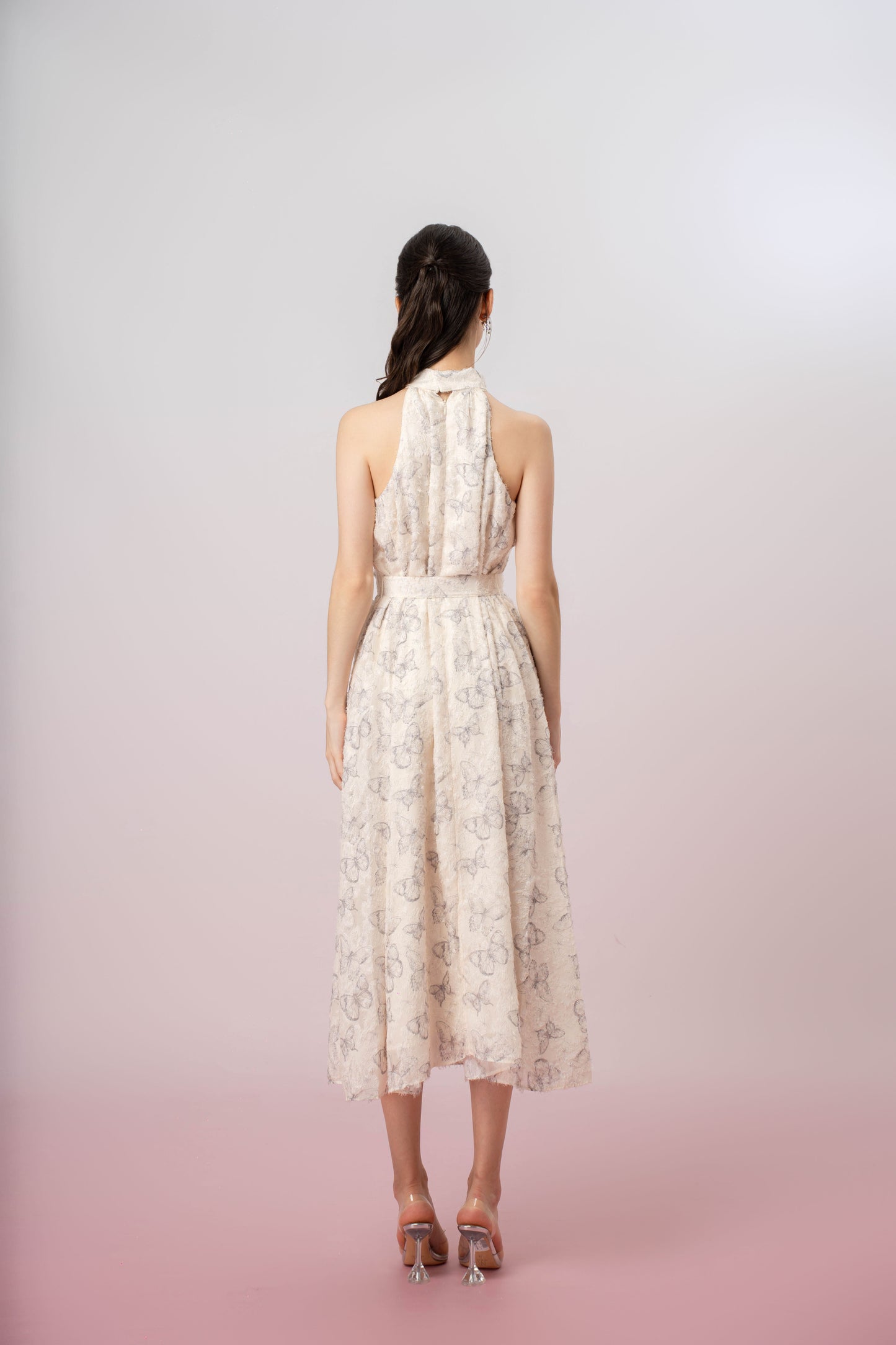 Geertruida Butterfly Print White Dress