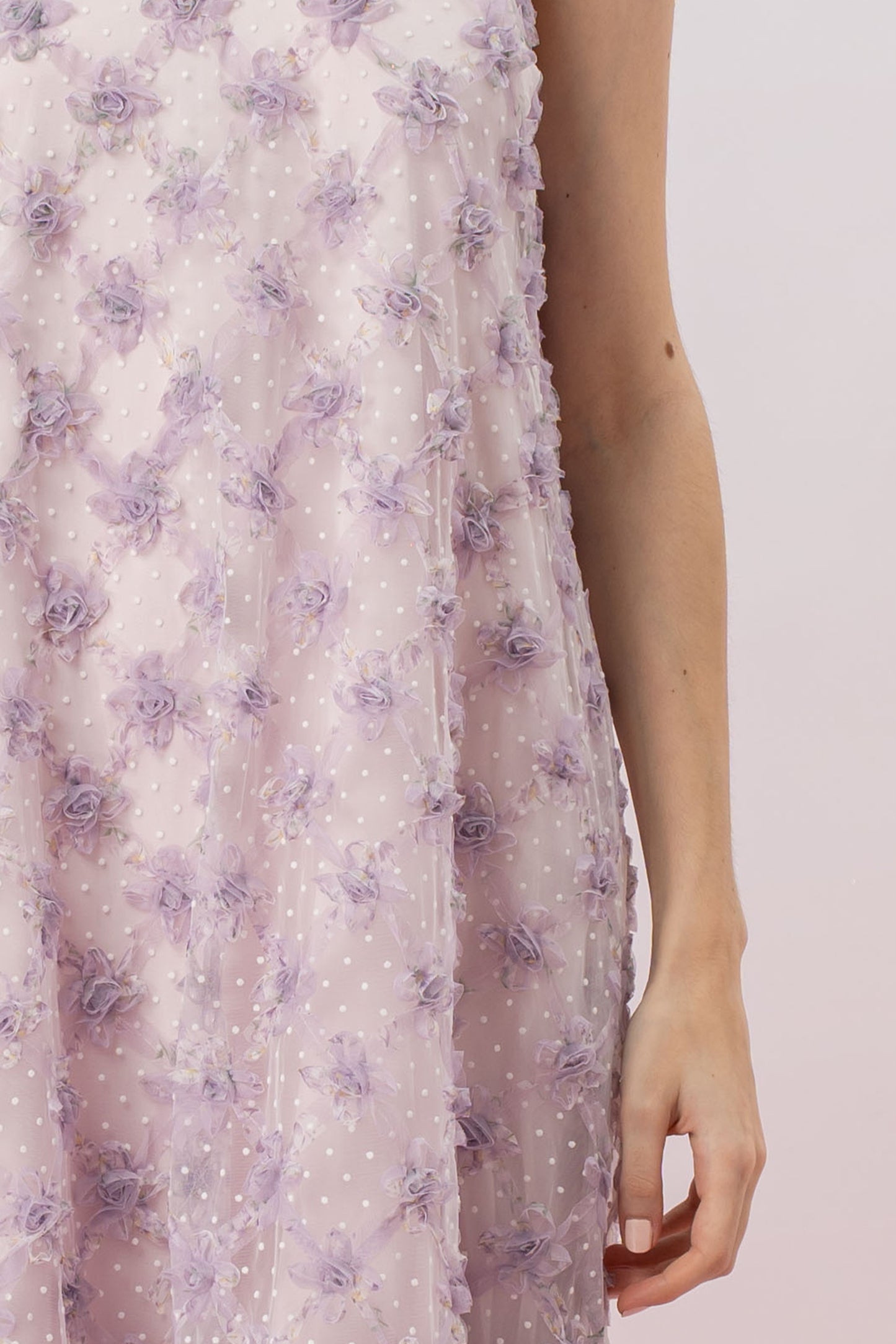 Hilaire Purple Halter Neck Dress