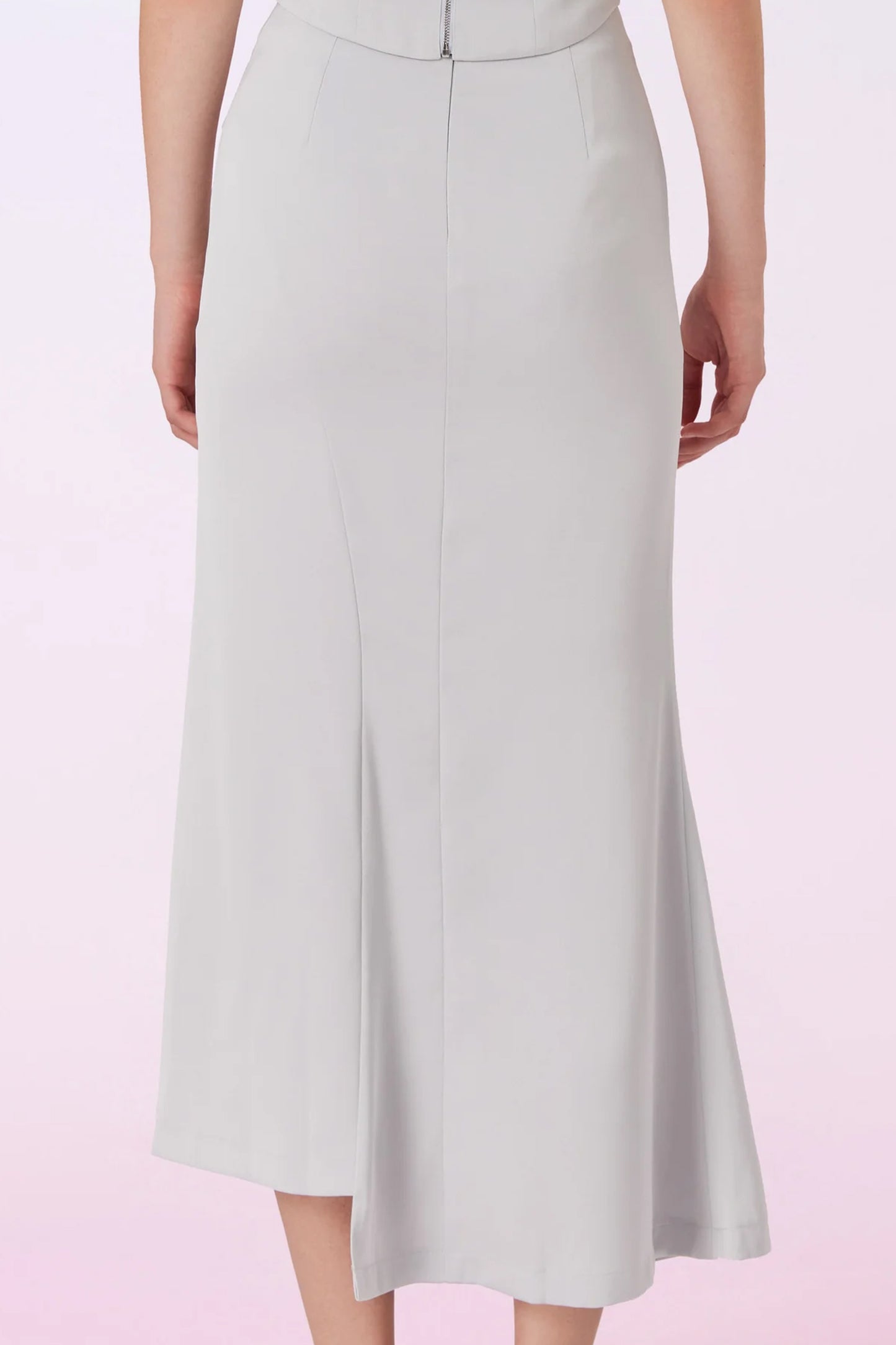 Gianessa Light Grey Midi Skirt