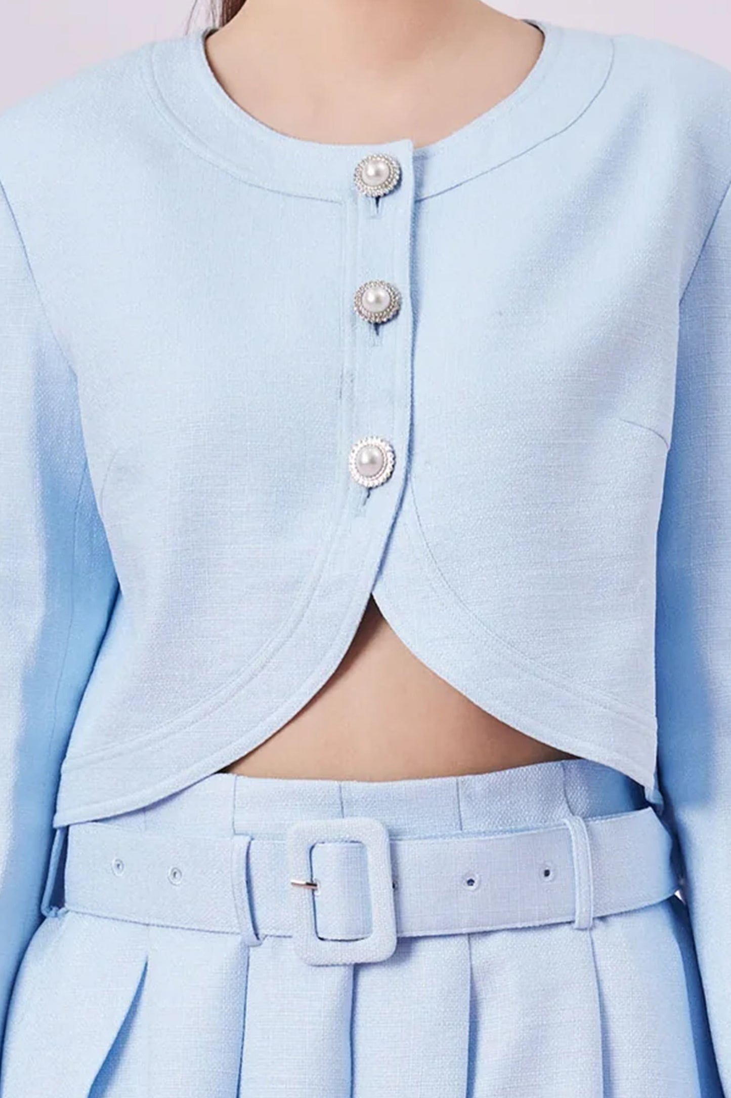 Ceryce Blue Crop Jacket