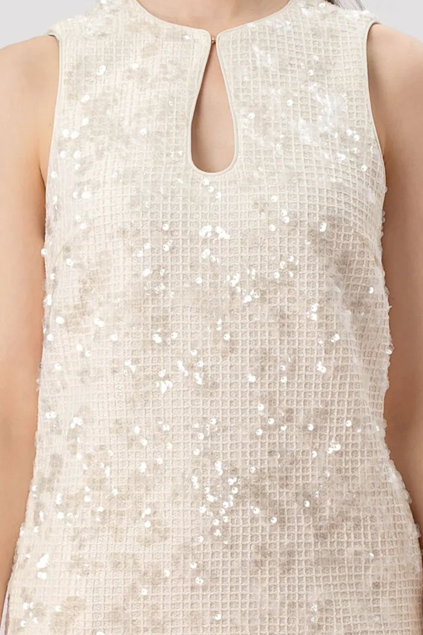 Jenovefa Cream Sequin Dress - Nimisski